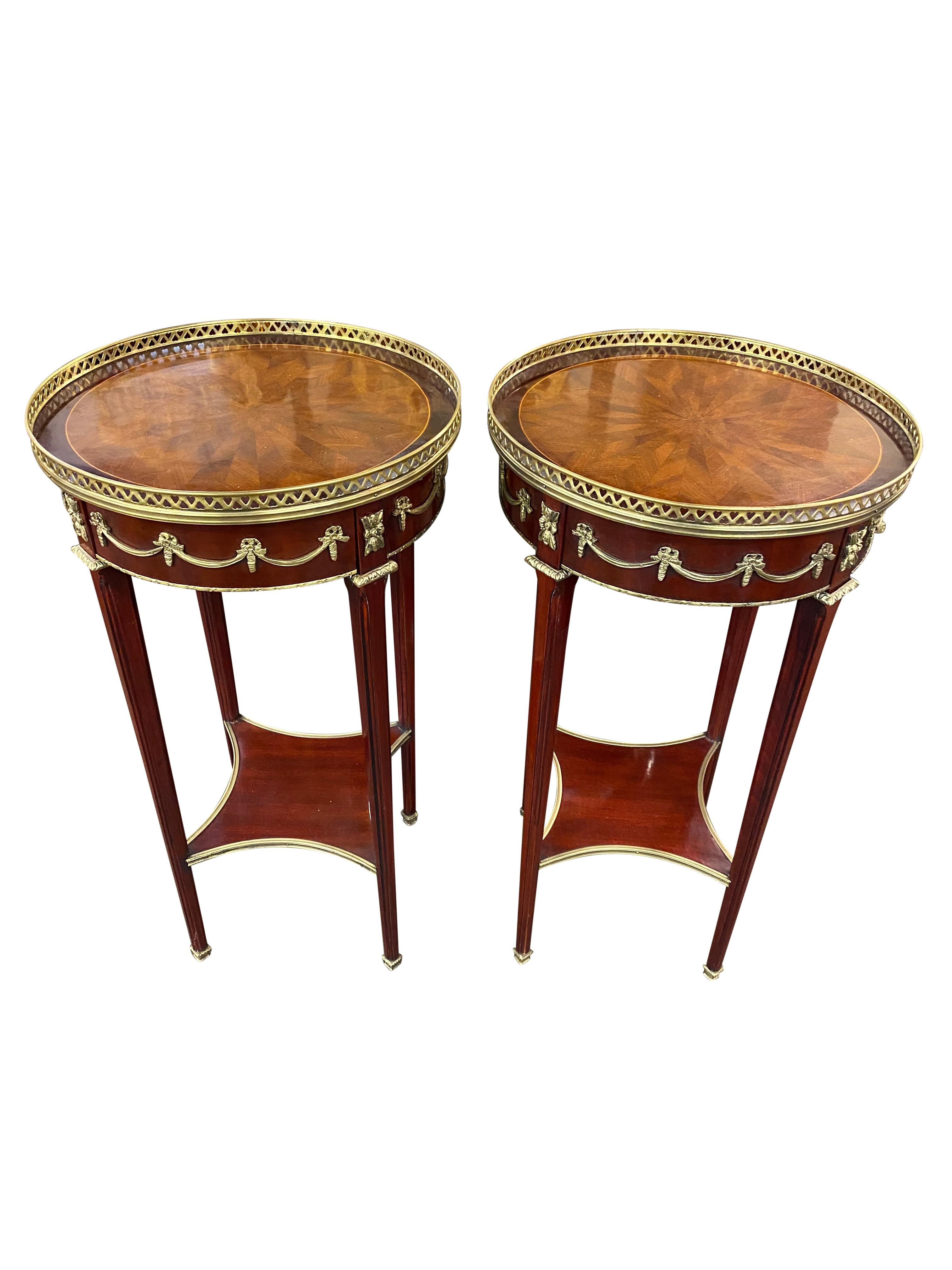 Pair of 20th Century Empire Style Side Tables For Sale 6