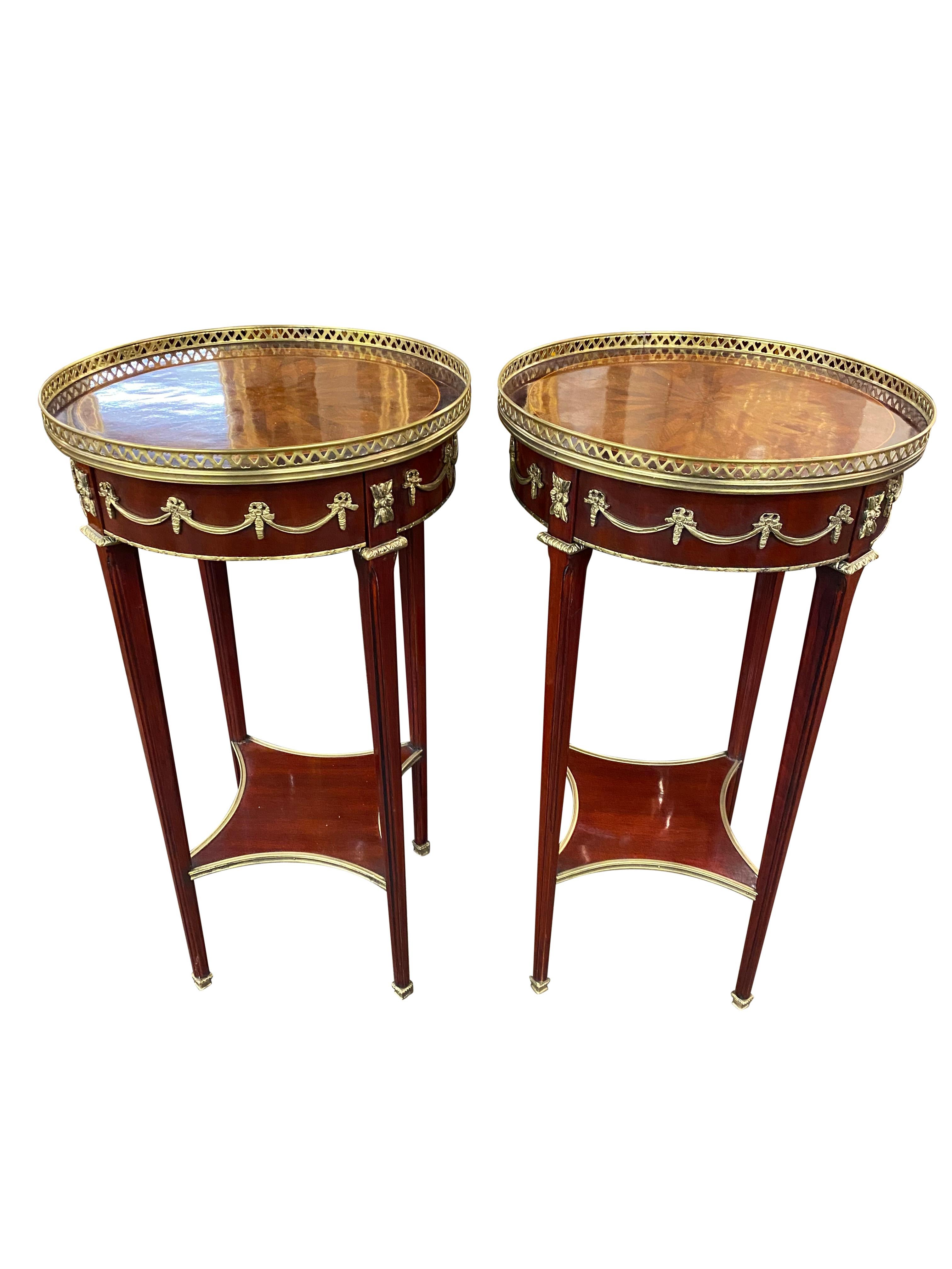 Pair of 20th Century Empire Style Side Tables For Sale 7