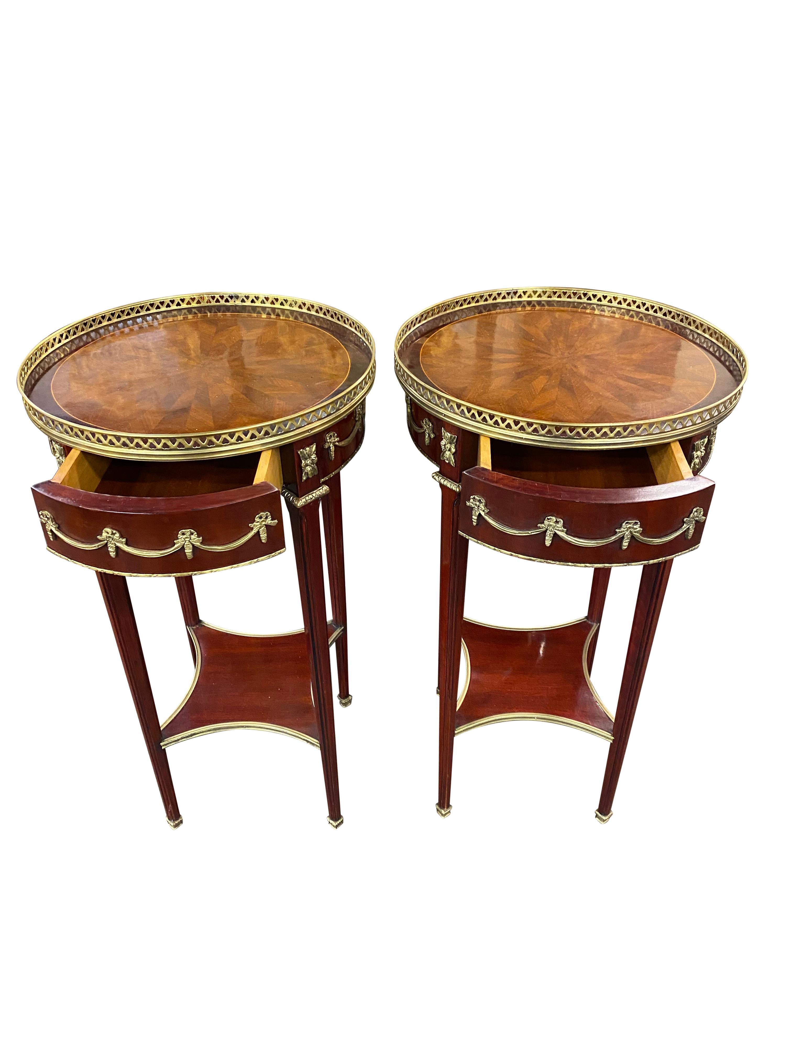 Pair of 20th Century Empire Style Side Tables For Sale 11