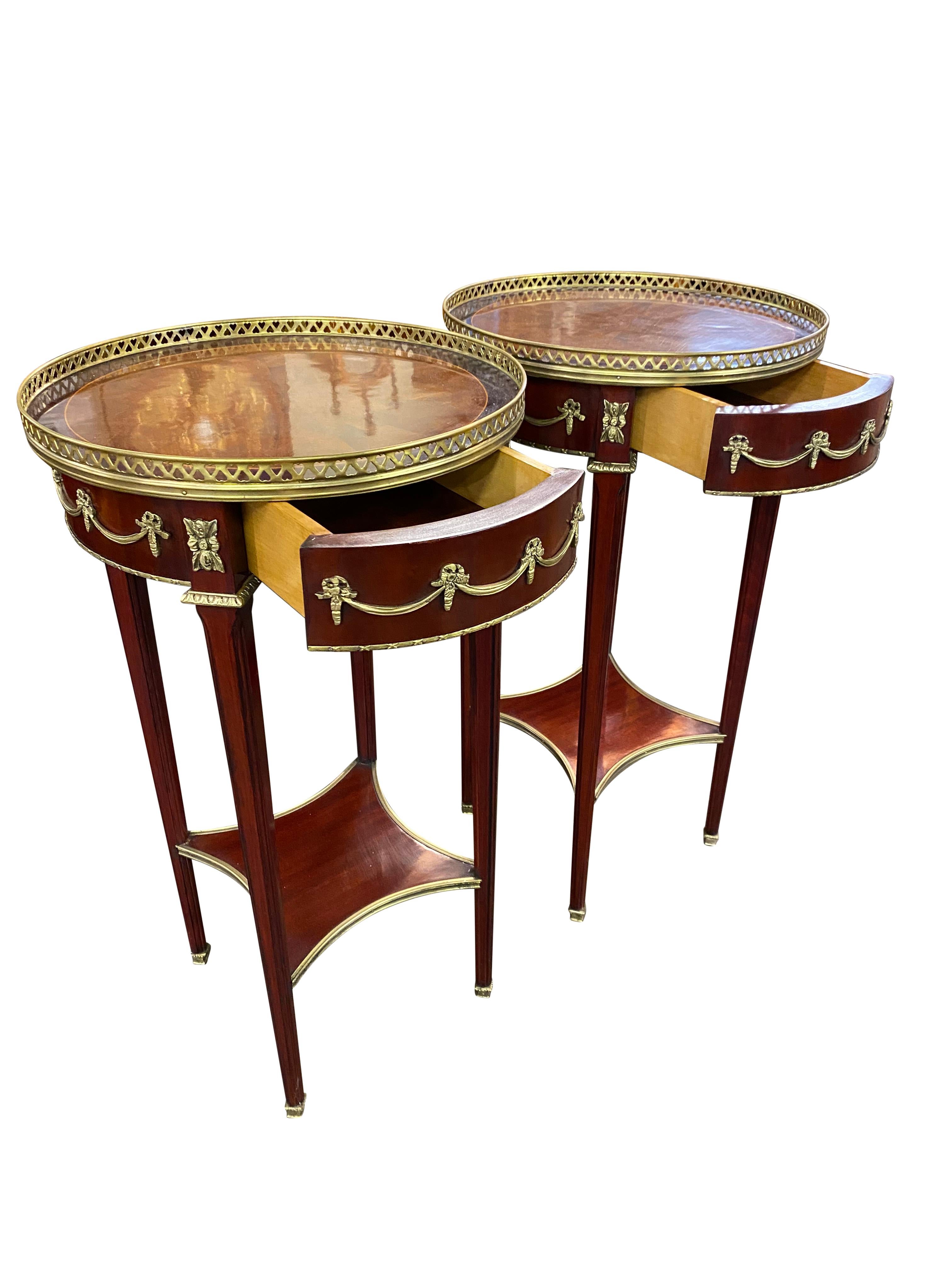 Pair of 20th Century Empire Style Side Tables For Sale 12