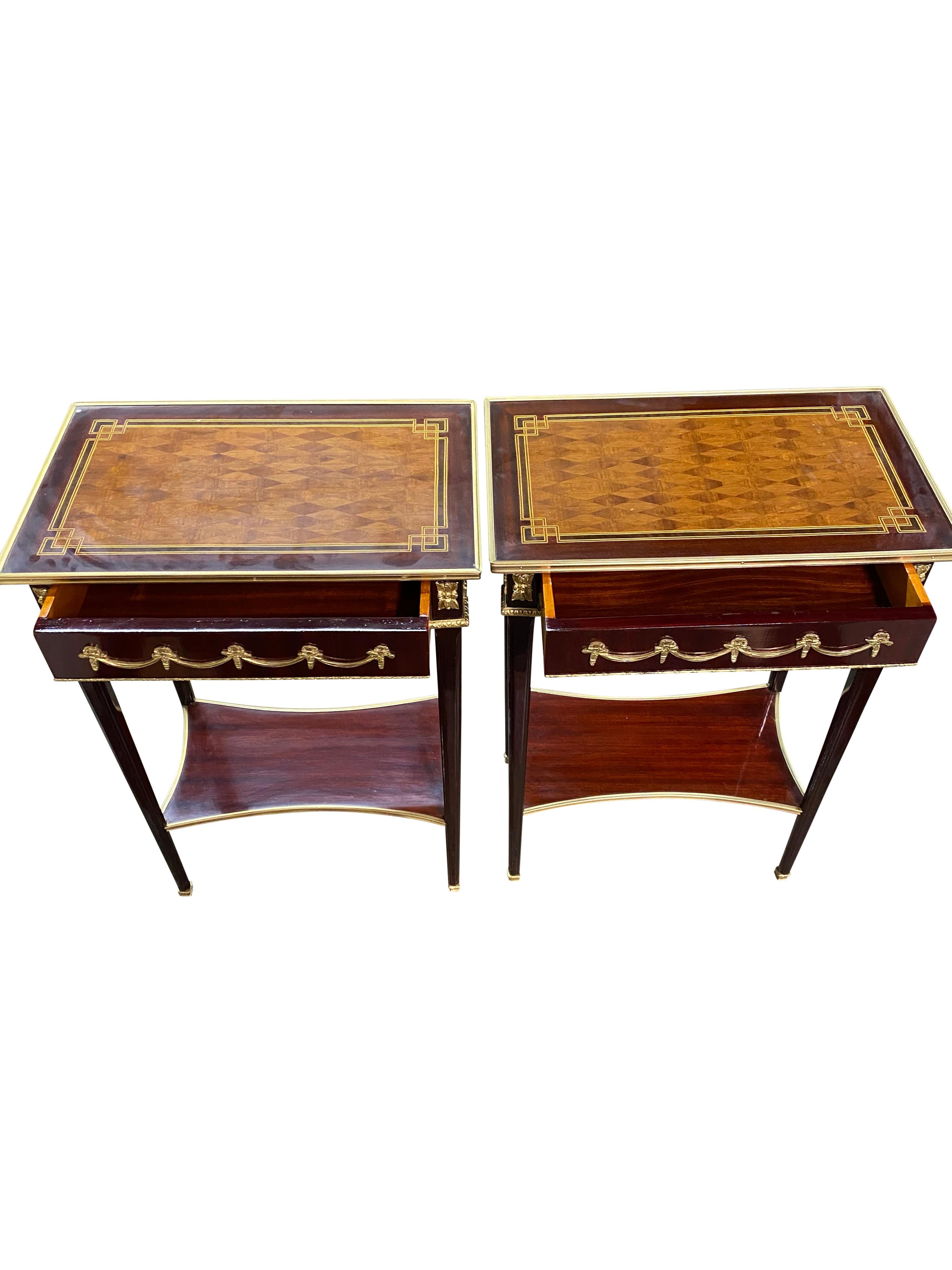 Pair of 20th Century Empire Style Side Tables For Sale 12
