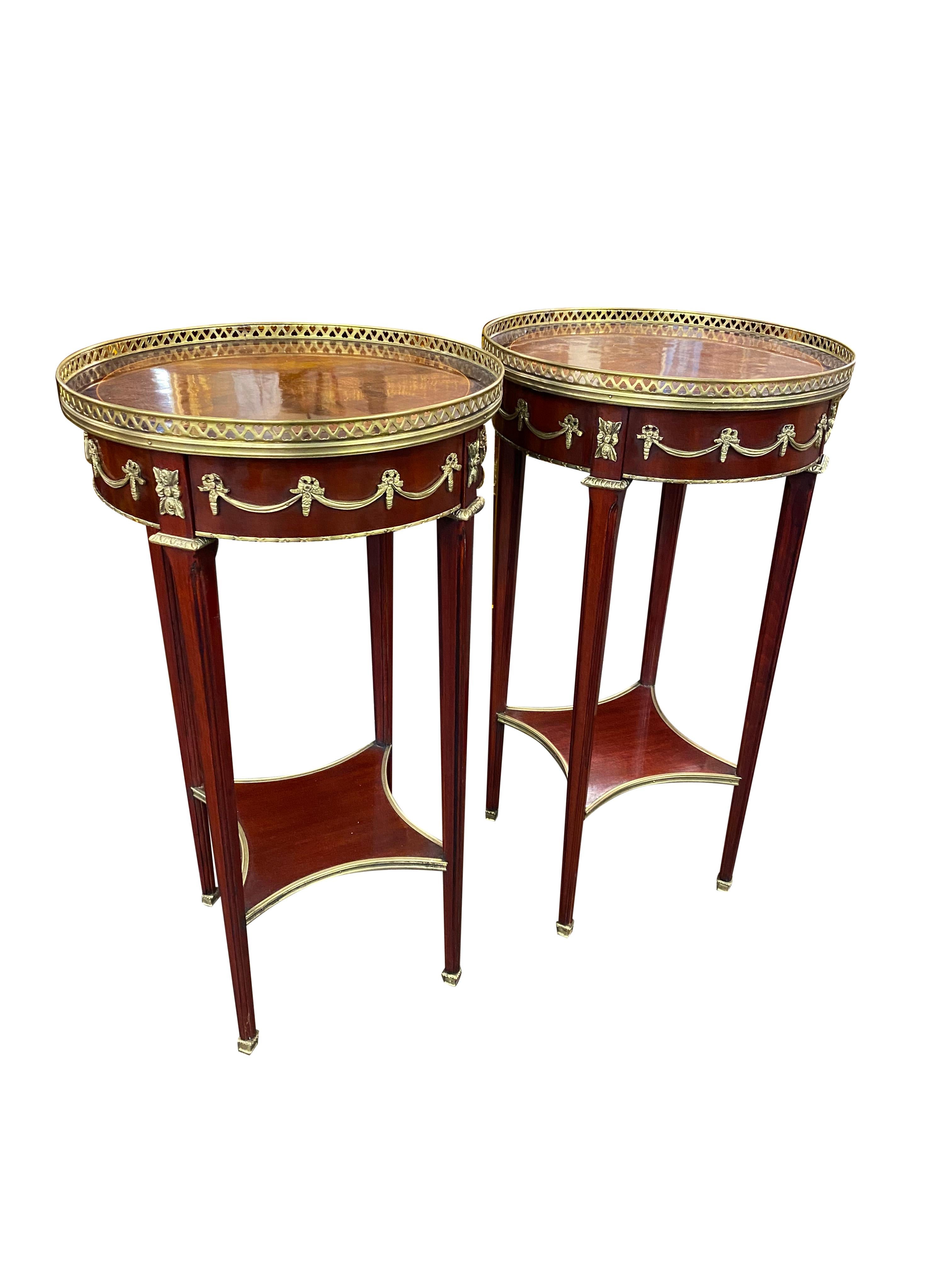 Pair of 20th Century Empire Style Side Tables In Excellent Condition For Sale In Southall, GB