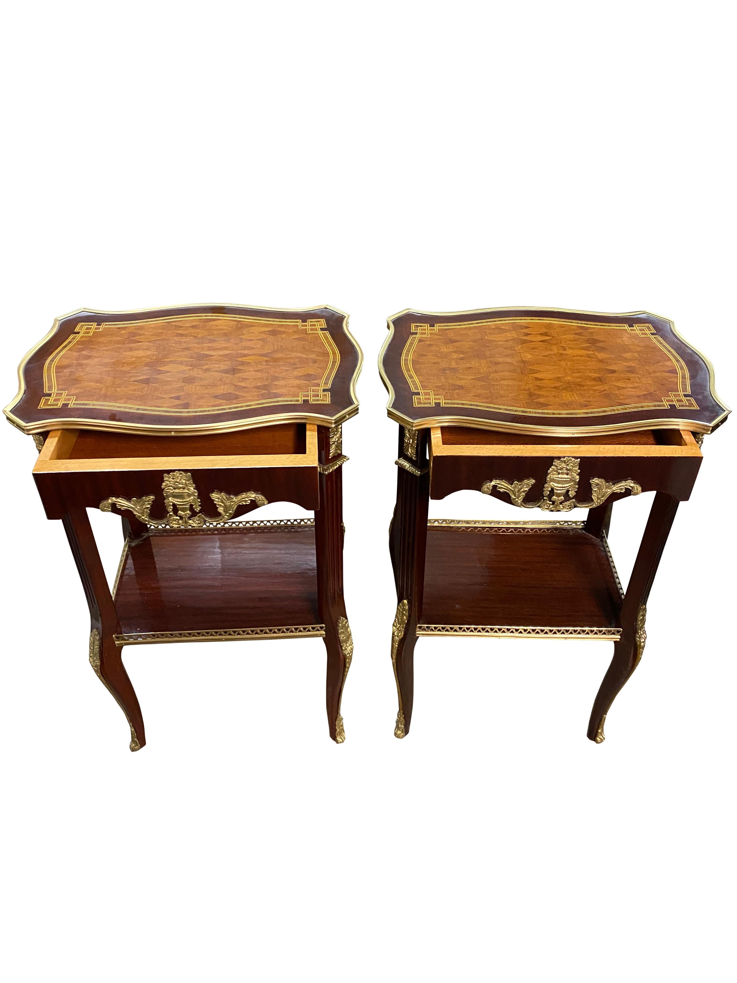 Pair of 20th Century Empire Style Side Tables For Sale 2