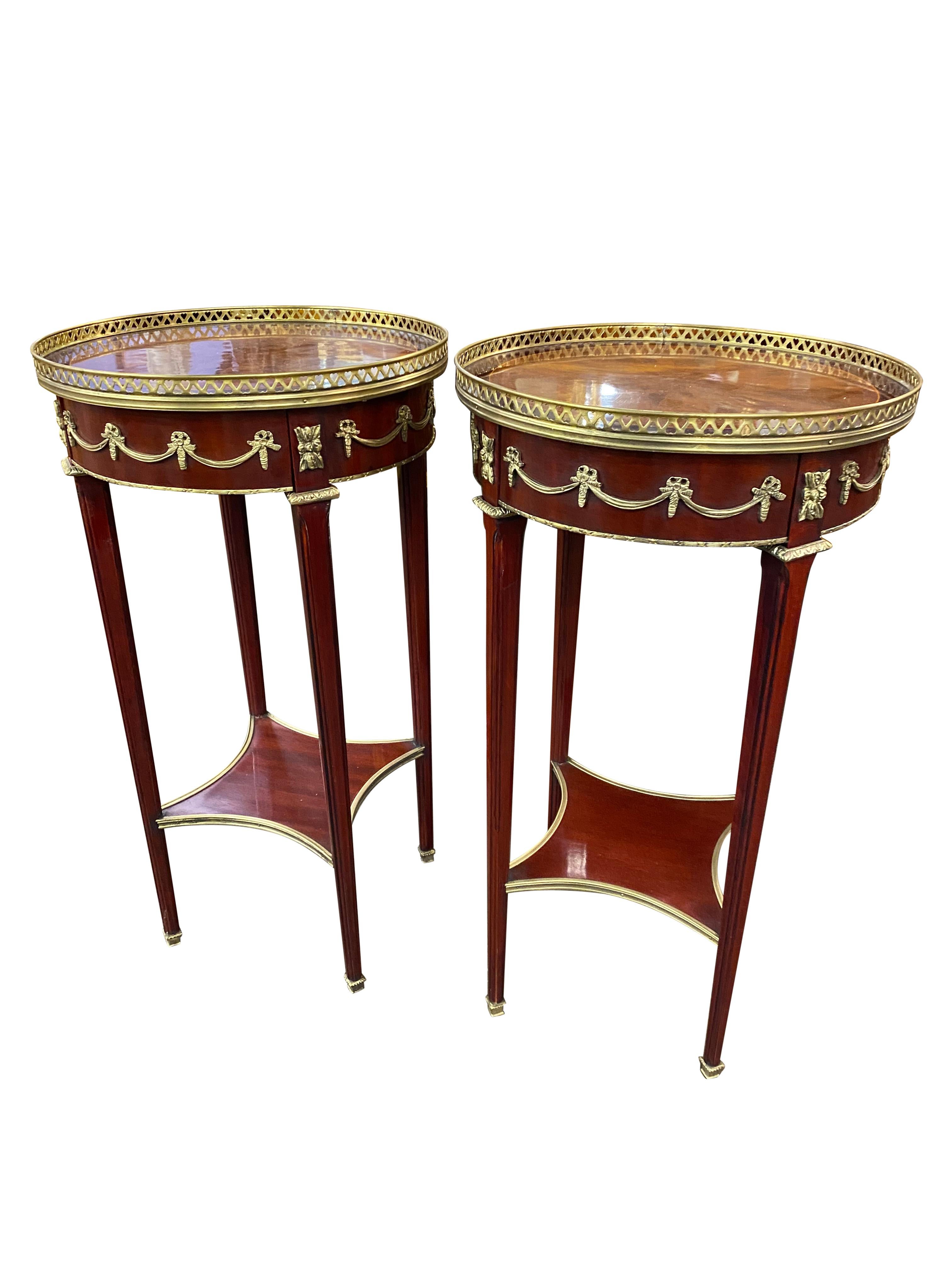Pair of 20th Century Empire Style Side Tables For Sale 3