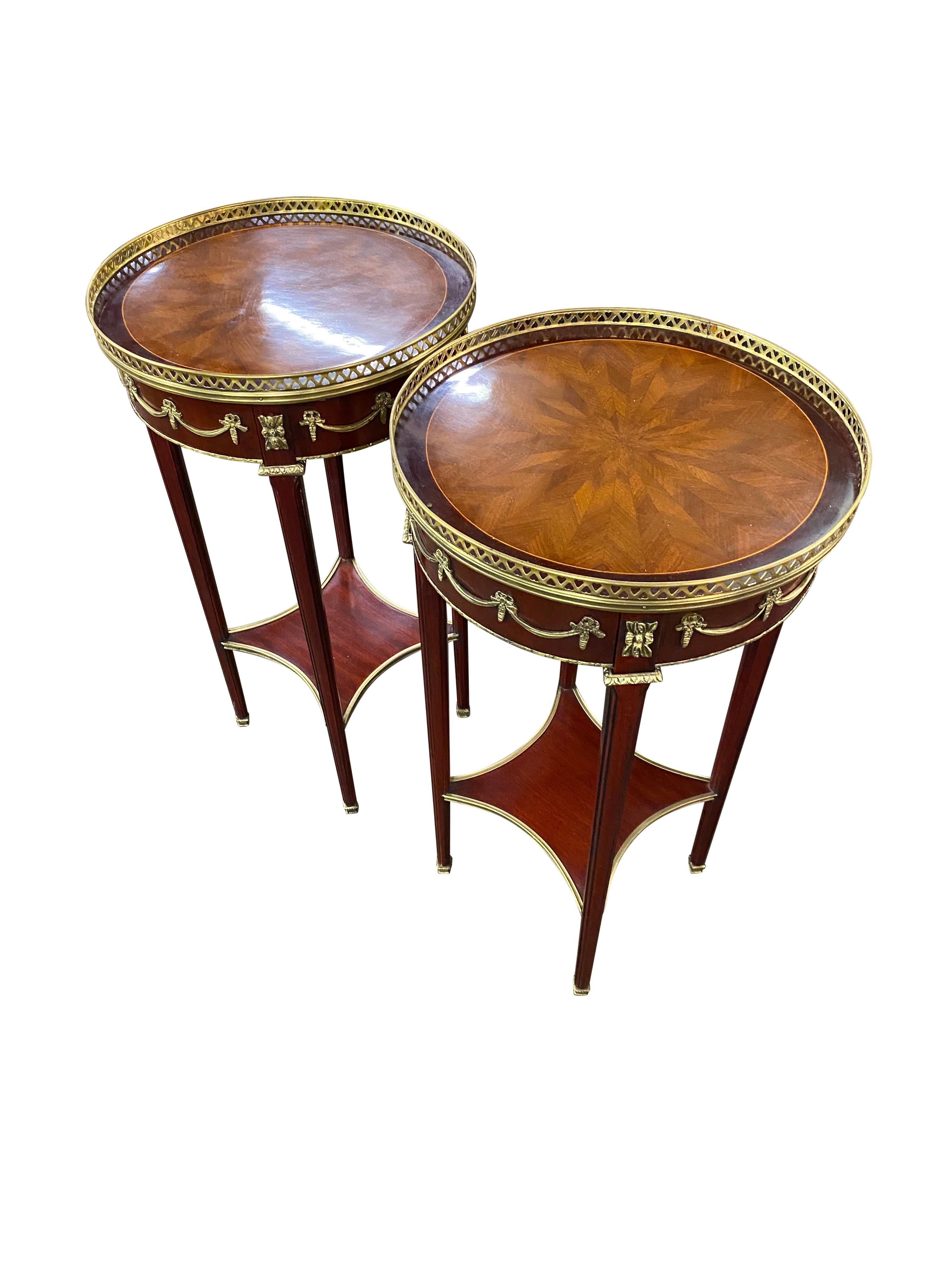 Pair of 20th Century Empire Style Side Tables For Sale 4