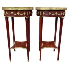 Used Pair of 20th Century Empire Style Side Tables