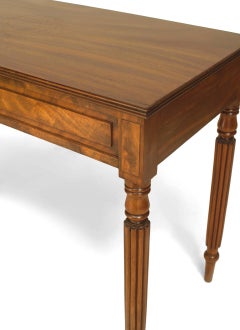 Pair of 20th Century English Georgian Style Mahogany Consoles