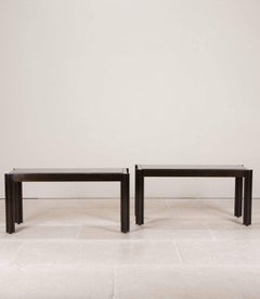 Pair of 20th Century English Gun Metal Low Tables by Cincinimino