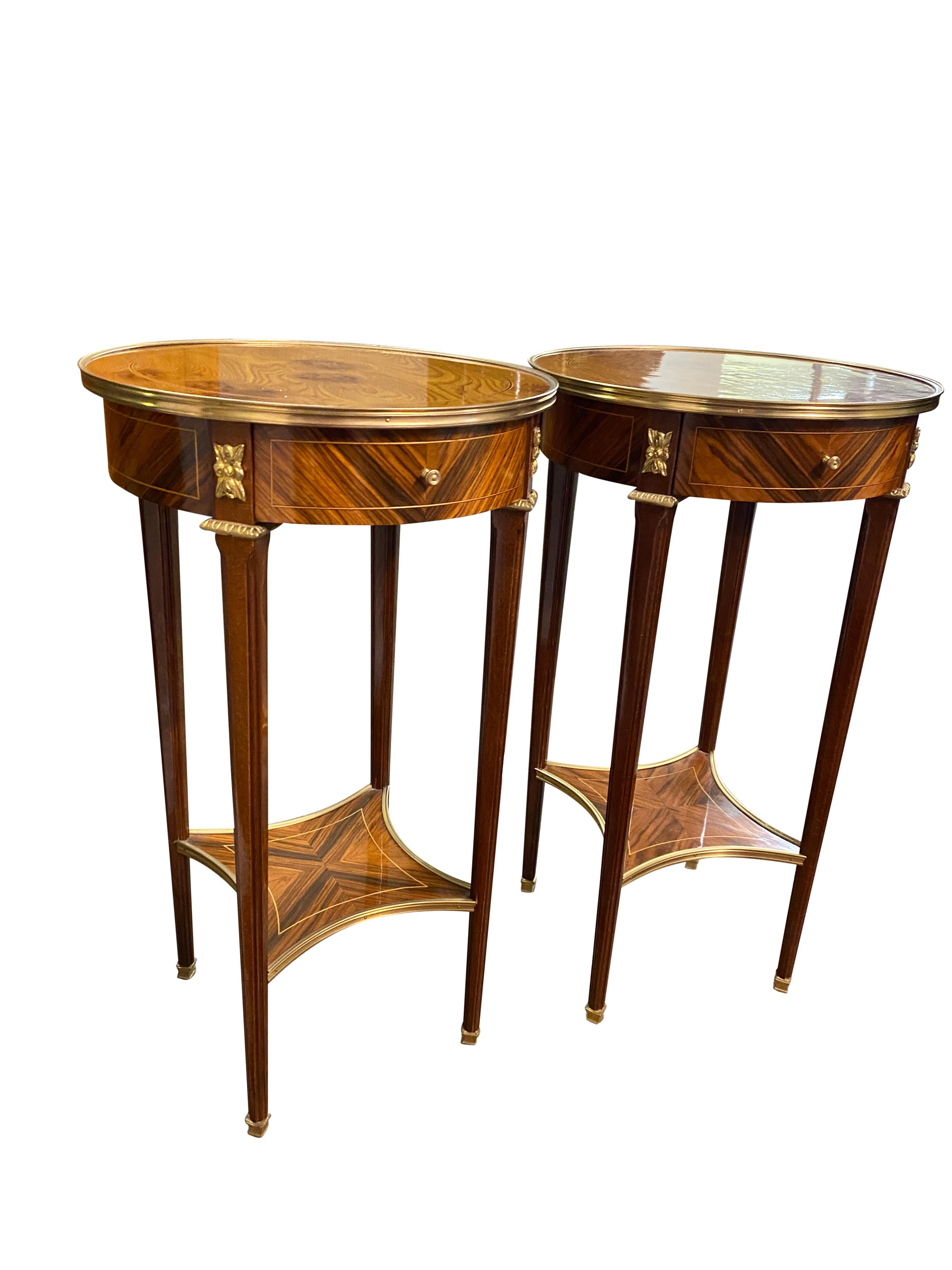 Pair of 20th Century English Regency Style Side Tables For Sale 6