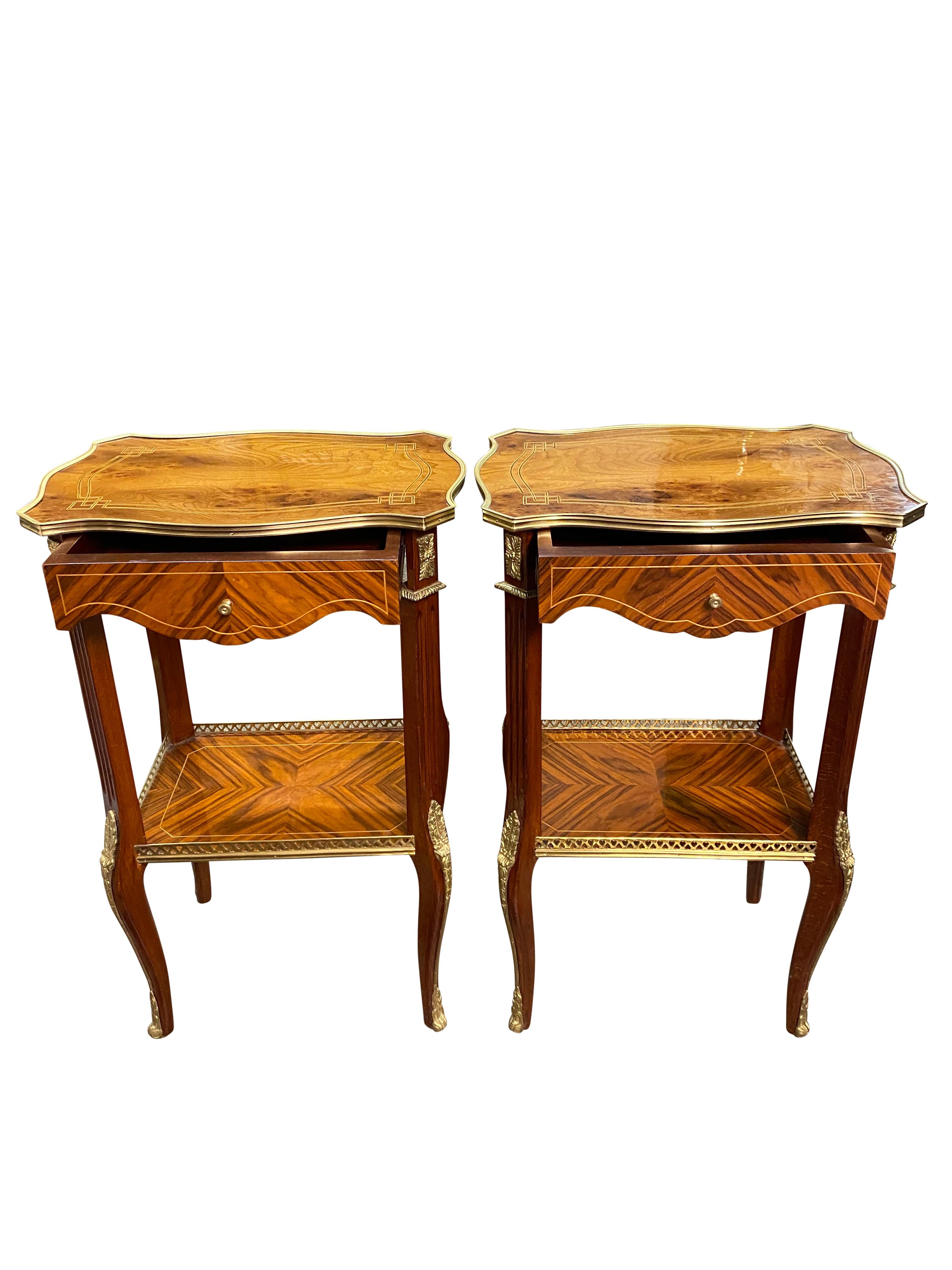 Pair of 20th Century English Regency Style Side Tables For Sale 6