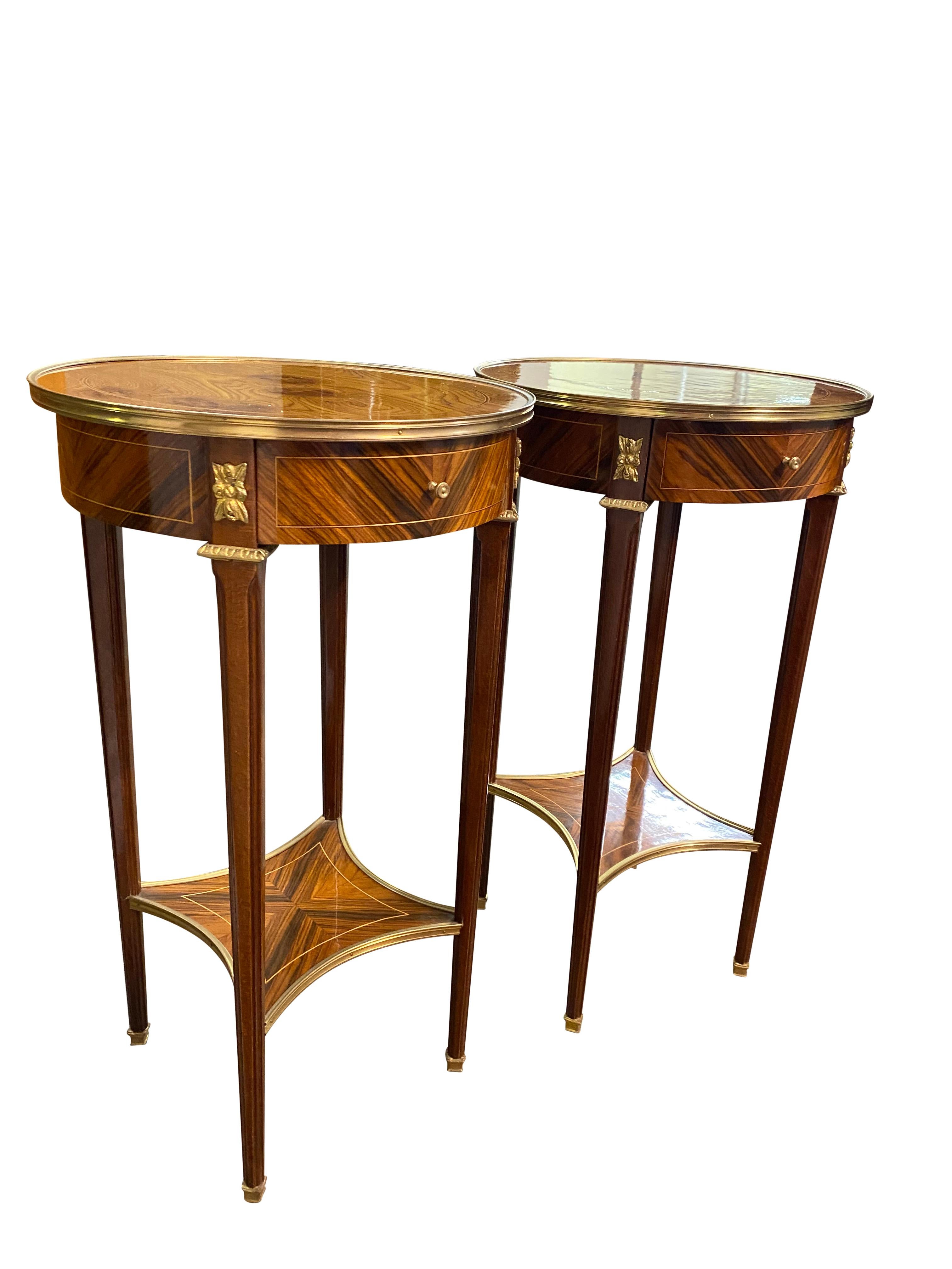 Pair of 20th Century English Regency Style Side Tables For Sale 7