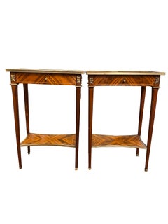 Pair of 20th Century English Regency Style Side Tables