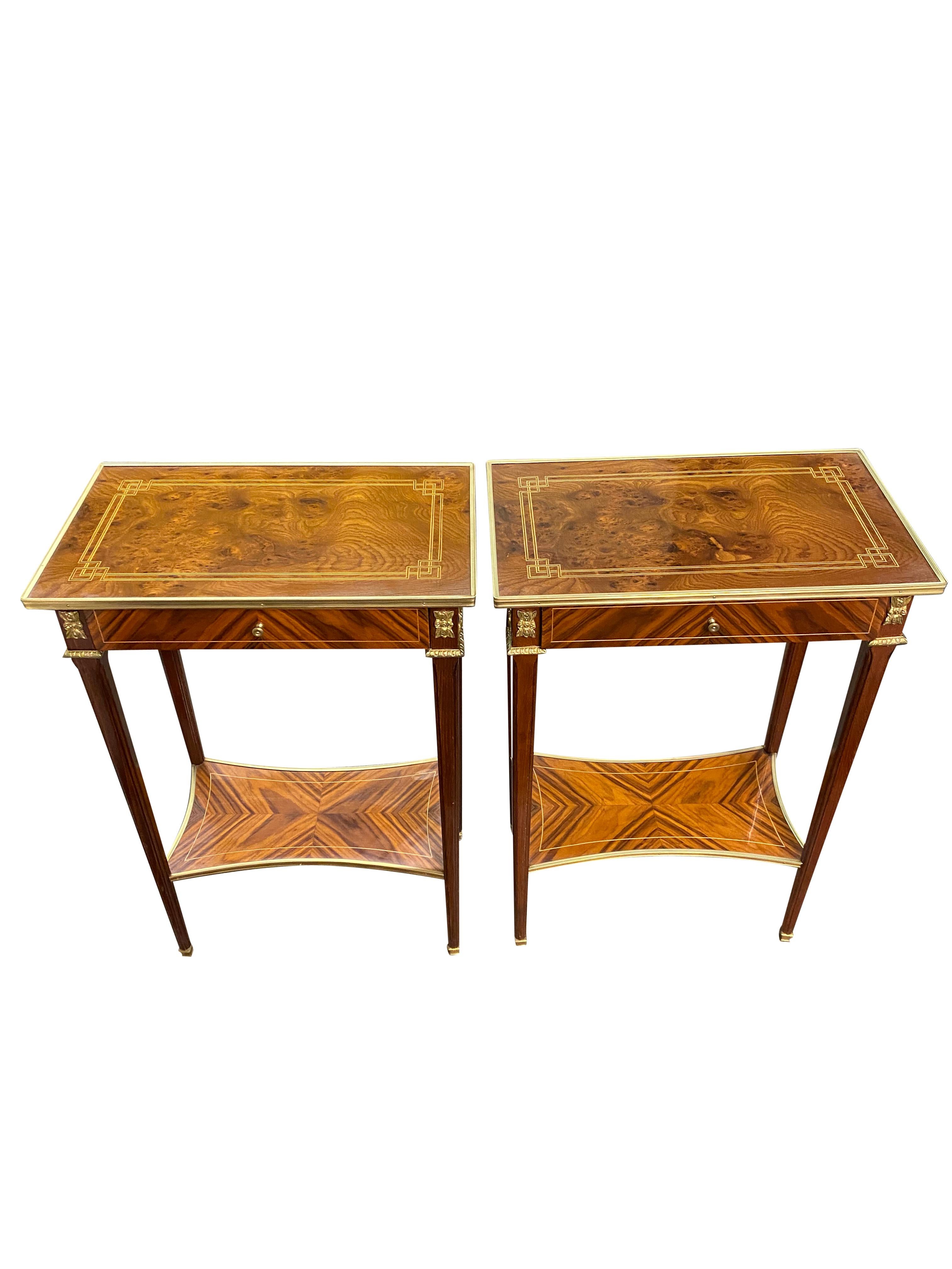 Pair of 20th Century English Regency Style Side Tables 1