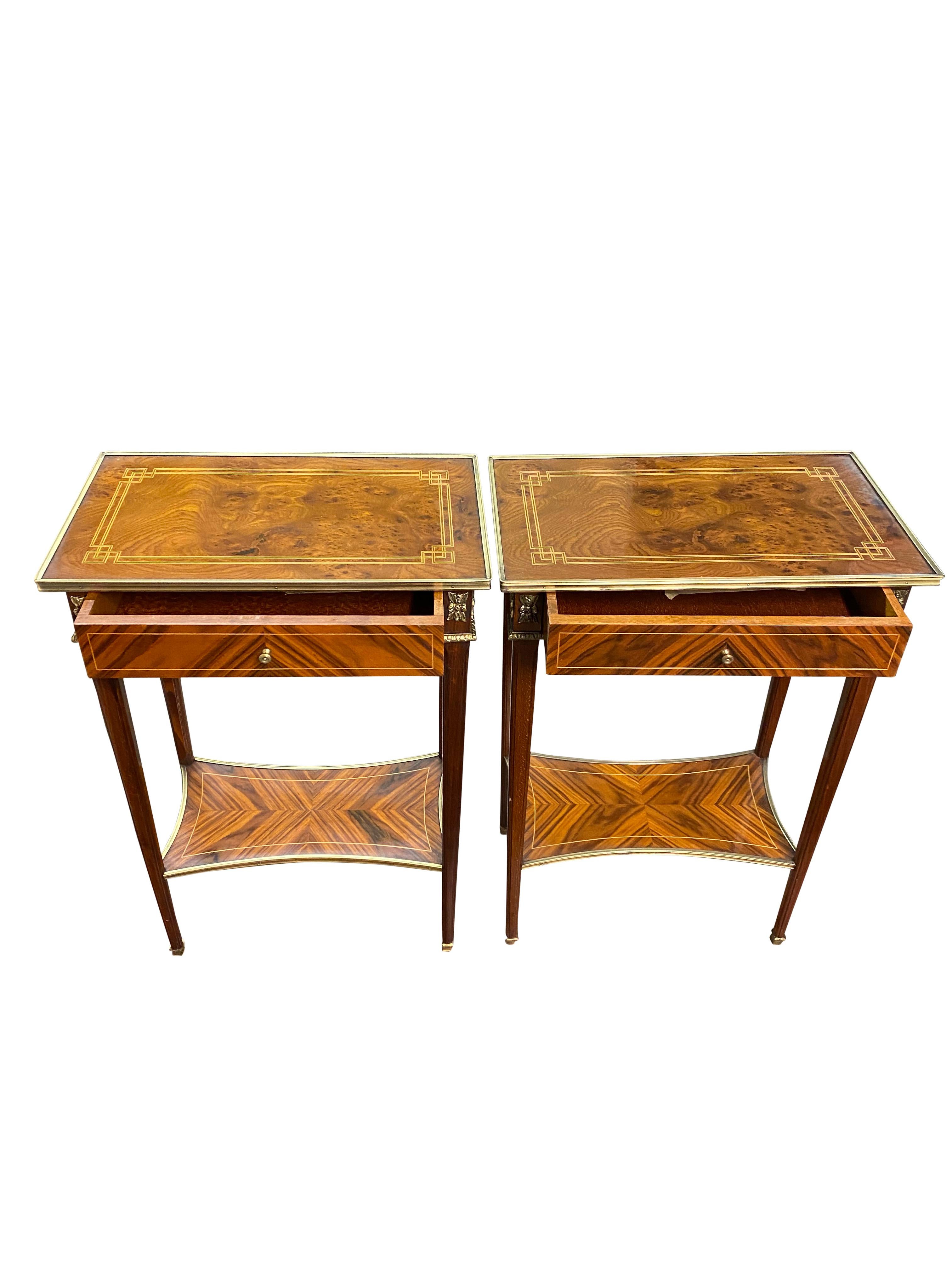 Pair of 20th Century English Regency Style Side Tables For Sale 2