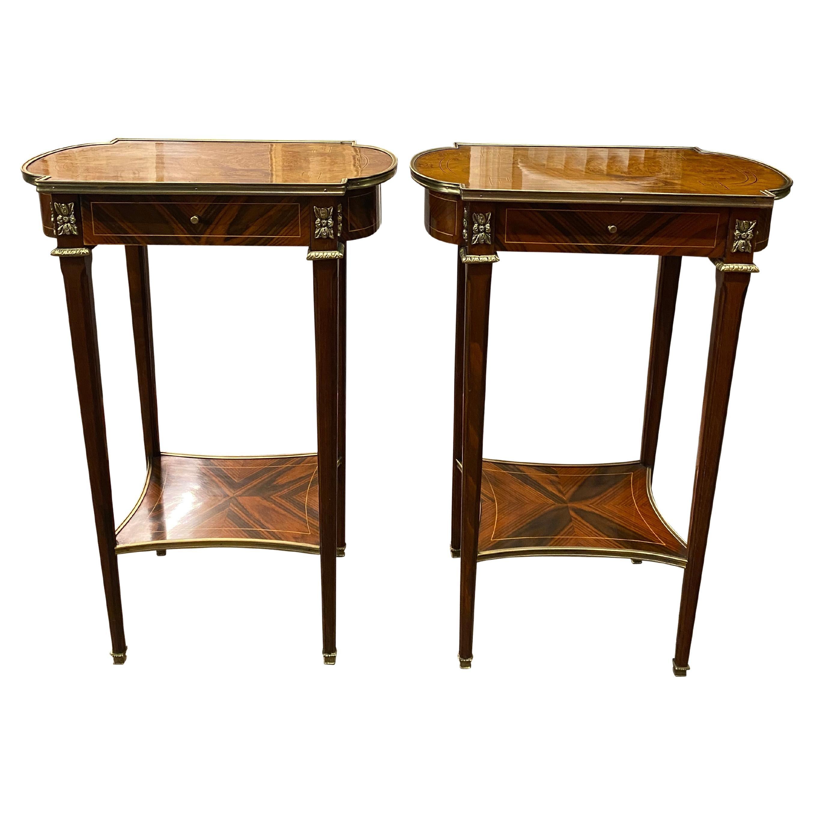 Pair of 20th Century English Regency Style Side Tables For Sale