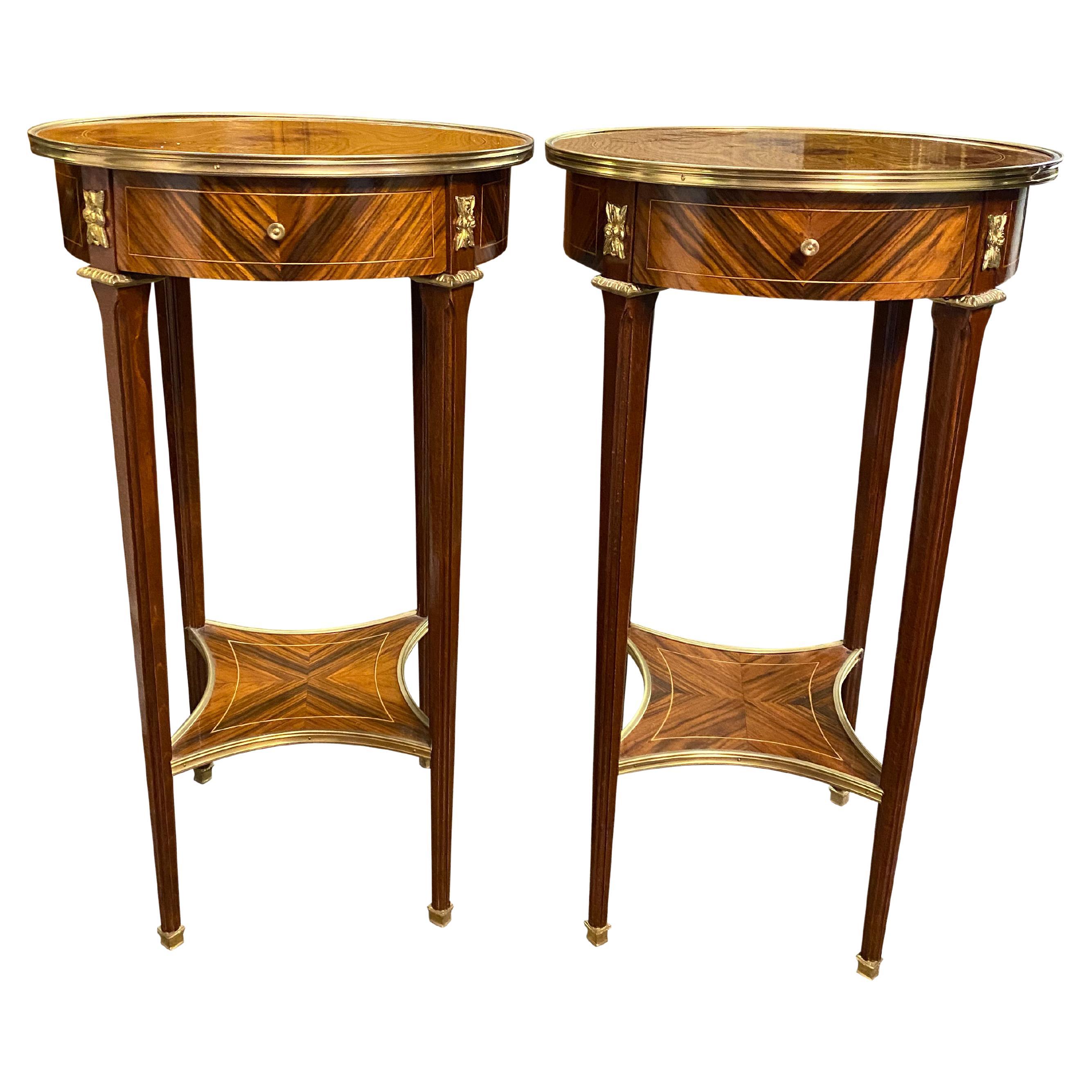 Pair of 20th Century English Regency Style Side Tables