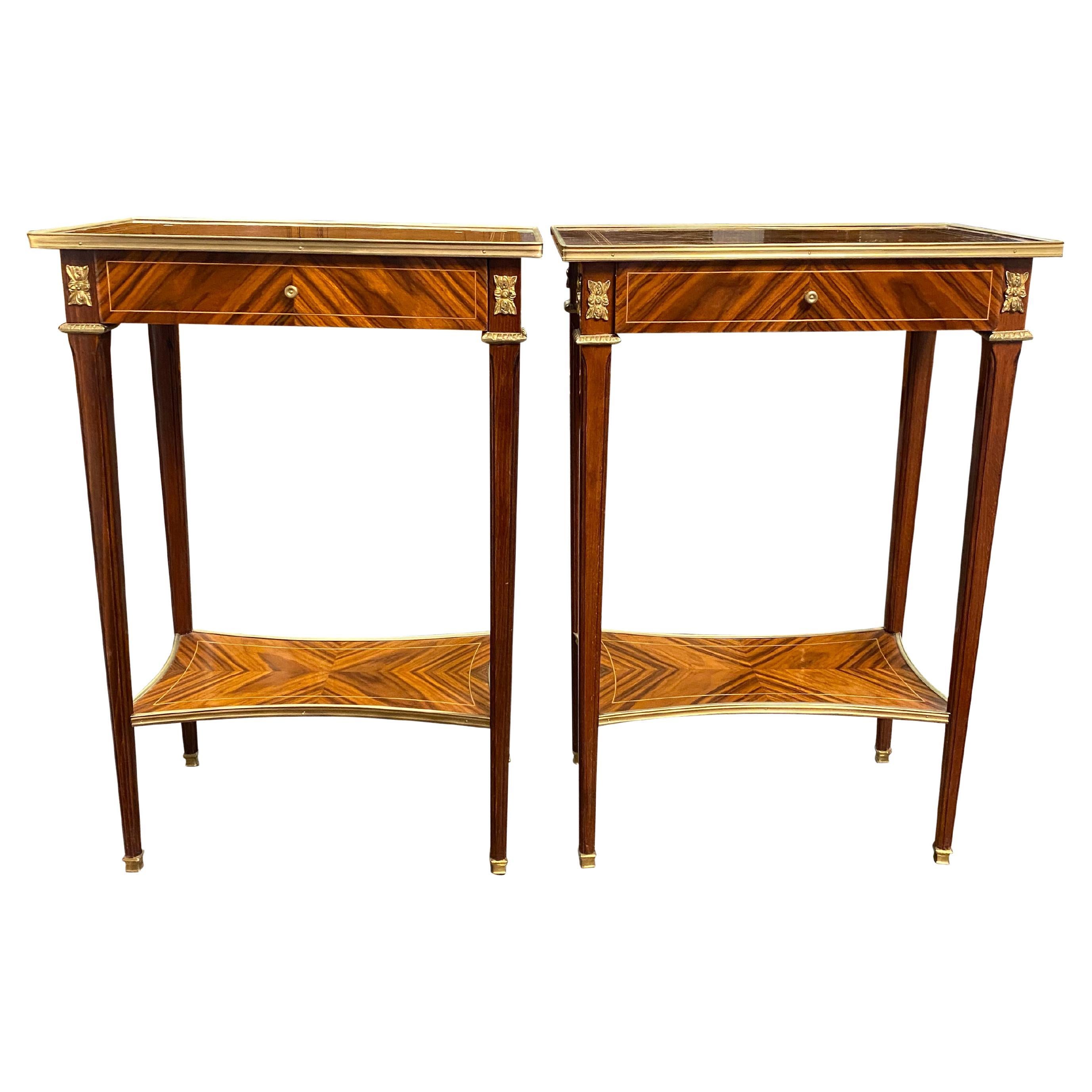 Pair of 20th Century English Regency Style Side Tables