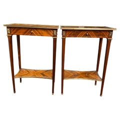Pair of 20th Century English Regency Style Side Tables