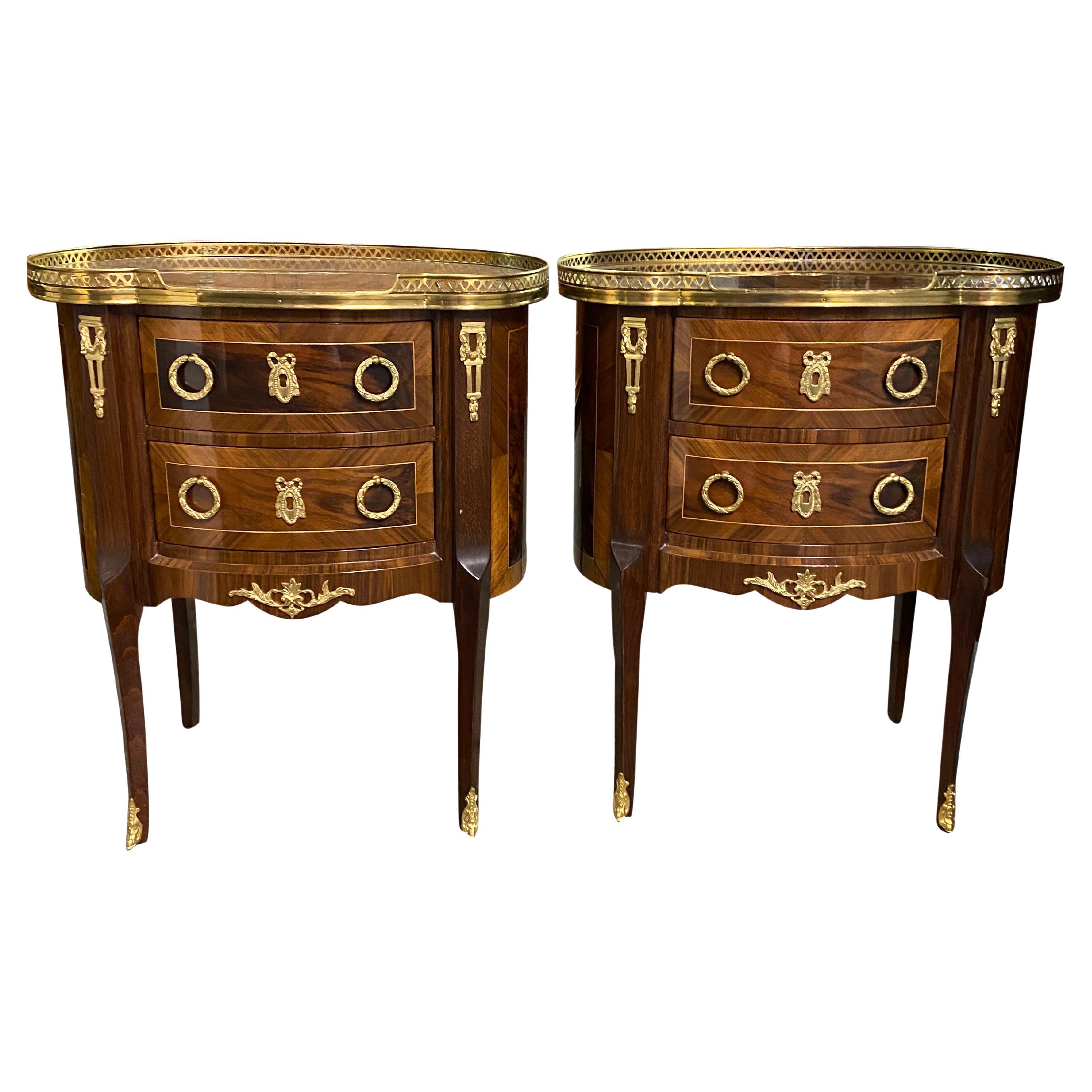 Pair of 20th Century English Regency Style Side Tables For Sale