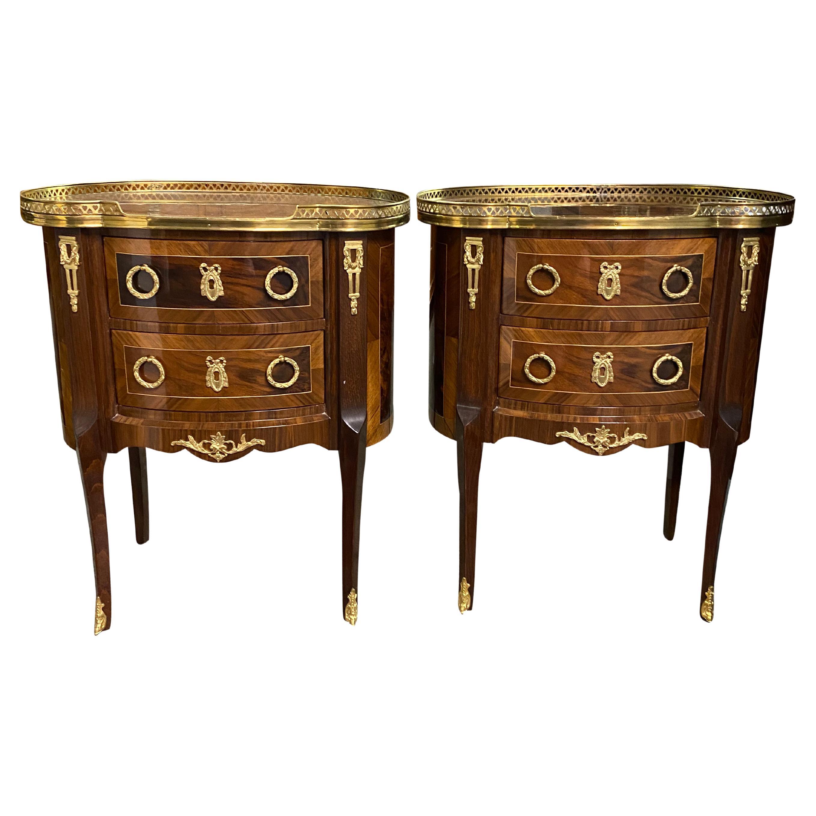 Pair of 20th Century English Regency Style Side Tables