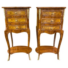 Vintage Pair of 20th Century English Regency Style Side Tables