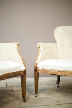 Pair of 20th Century English Spoon Back Armchairs