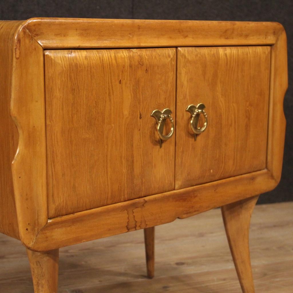 Pair of 20th Century Exotic Wood with Glass Top Italian Design Nightstands 8