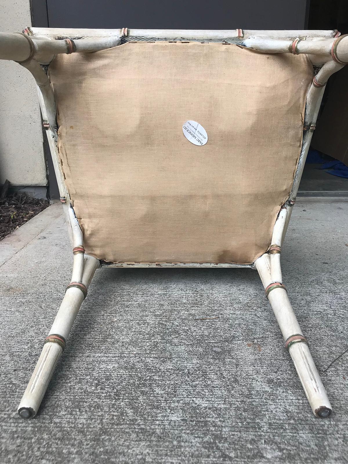 Pair of 20th Century Faux Bamboo Side Chairs 13