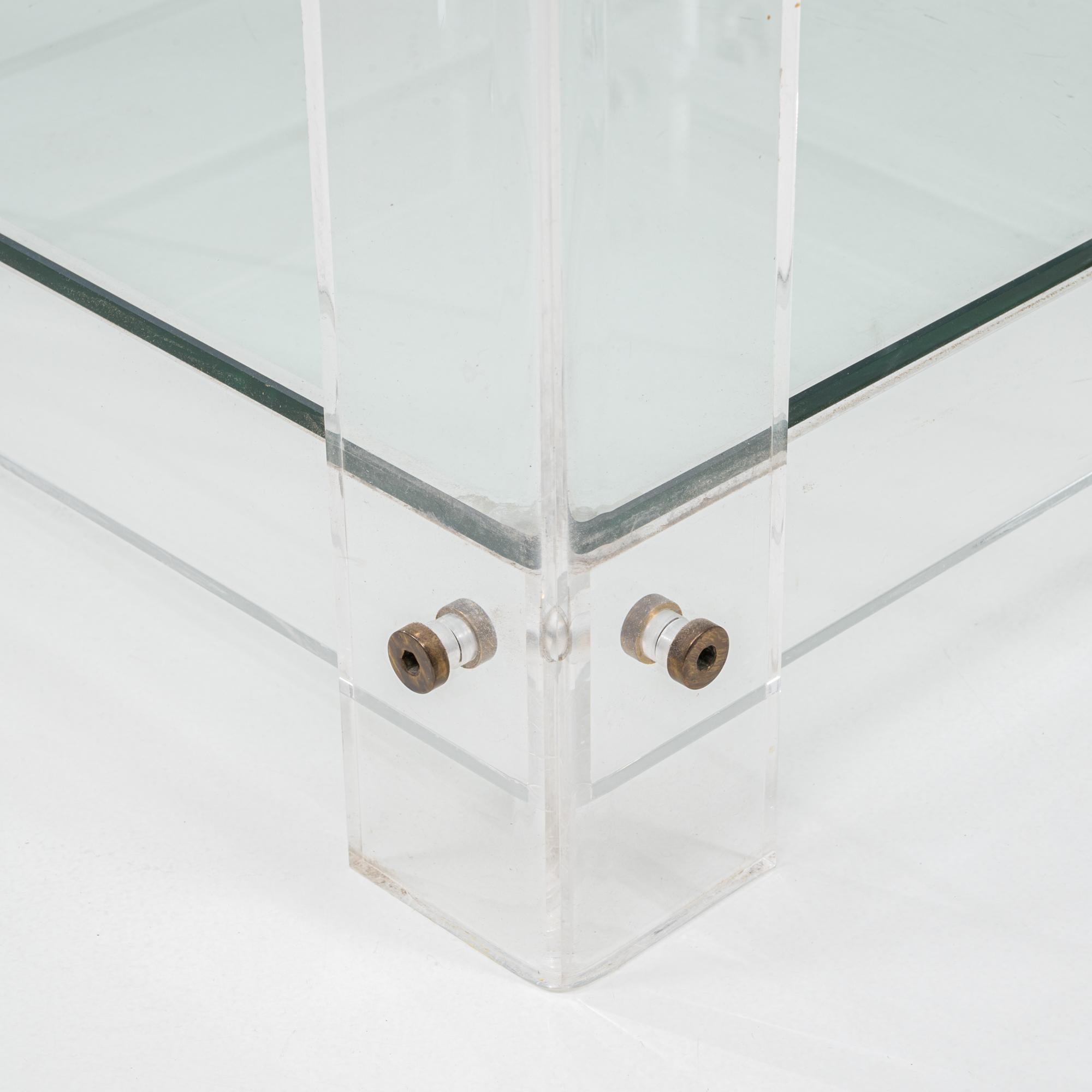 Pair of 20th Century French Acrylic and Glass 