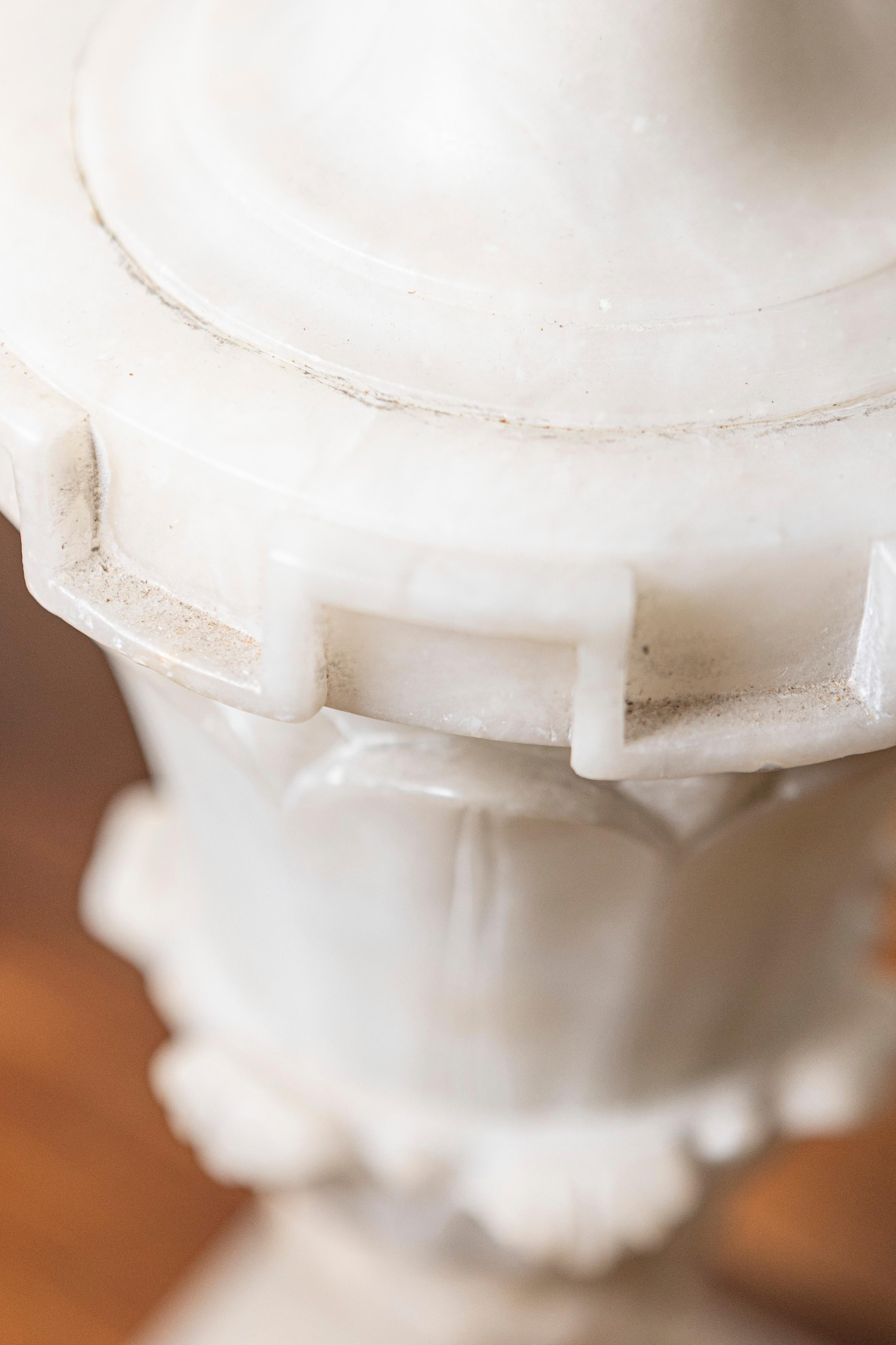 Pair of 20th Century French Alabaster Elements For Sale 2