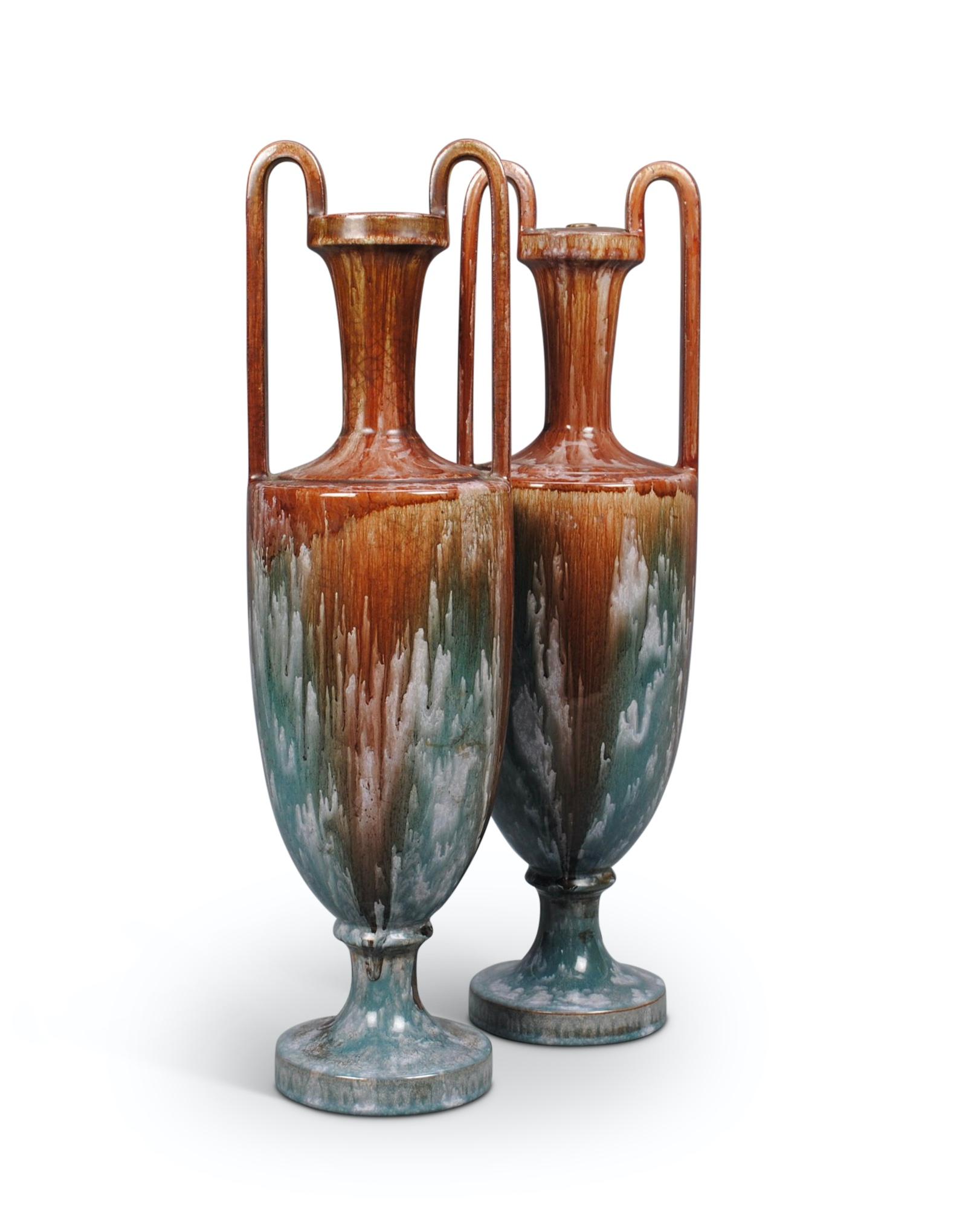 Pair of 20th Century French Amphora Vases In Good Condition For Sale In London, GB