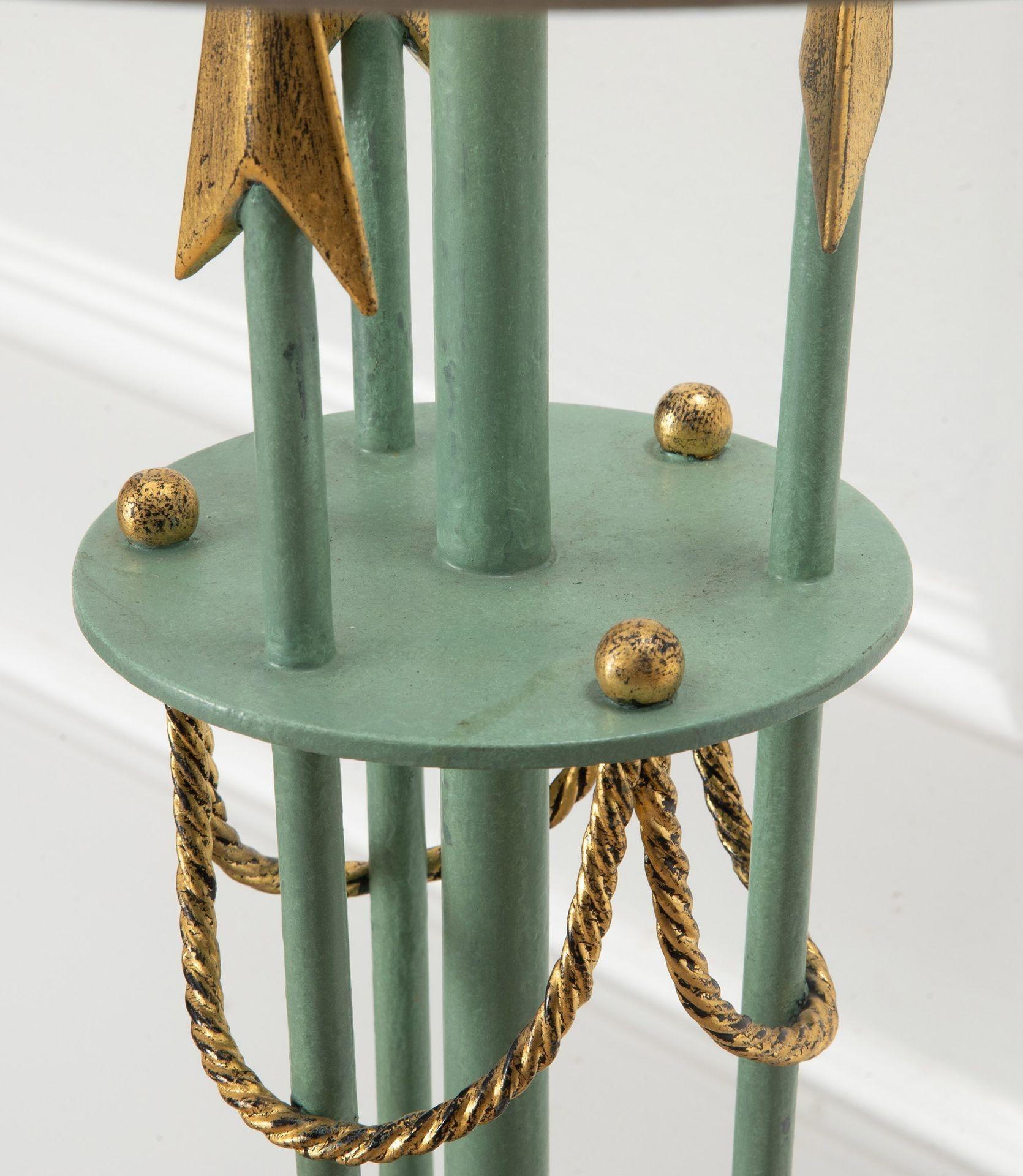 Pair of 20th Century French Andre Arbus Marine Standing Lamps in Painted Iron For Sale 2