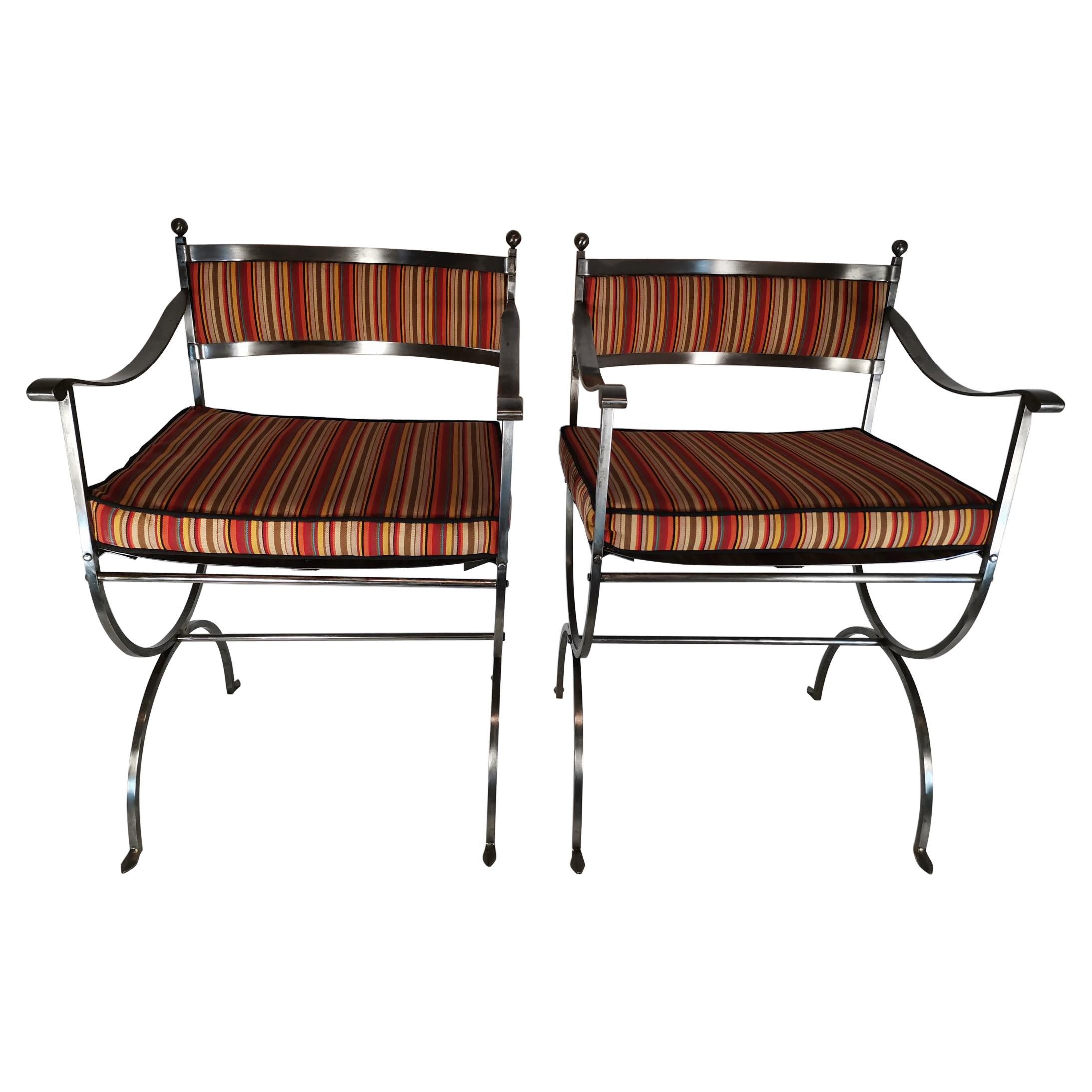 Pair of 20th Century French Armchairs Neo Gotic Style