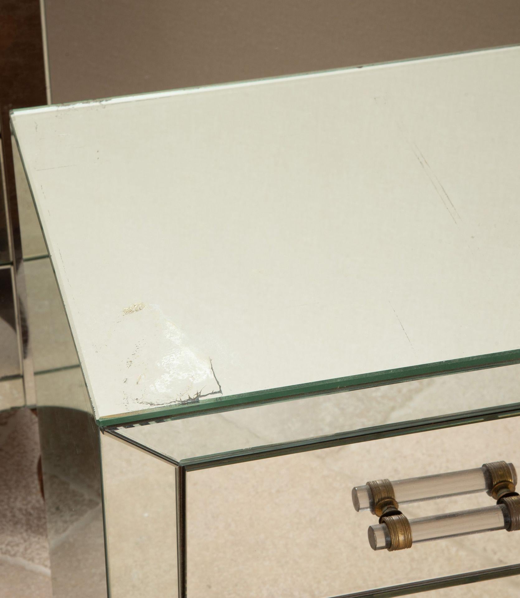 Pareja de cómodas francesas Art Deco Mirror del siglo XX Espejo en venta