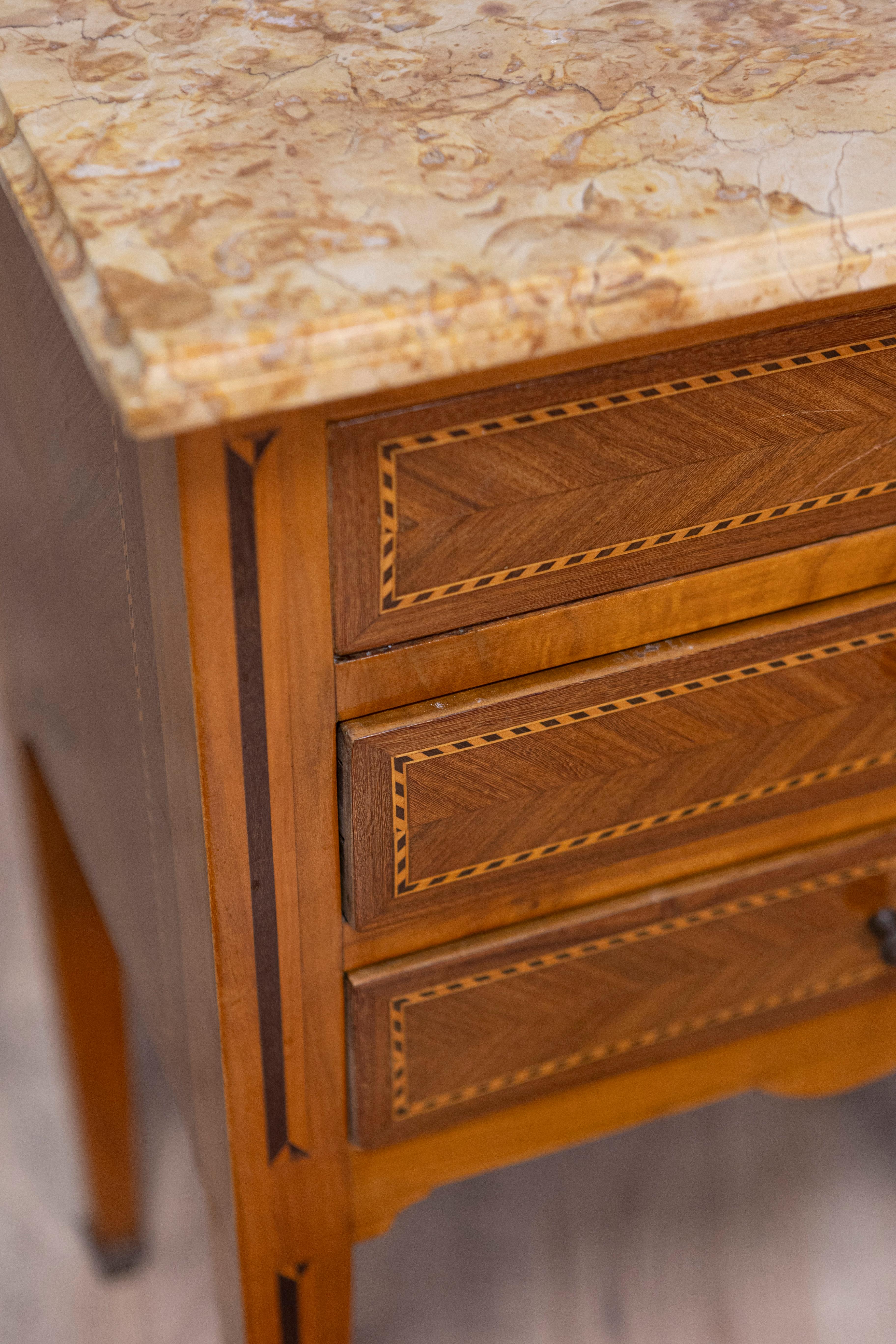 Pair of 20th Century French Bedside Tables For Sale 5