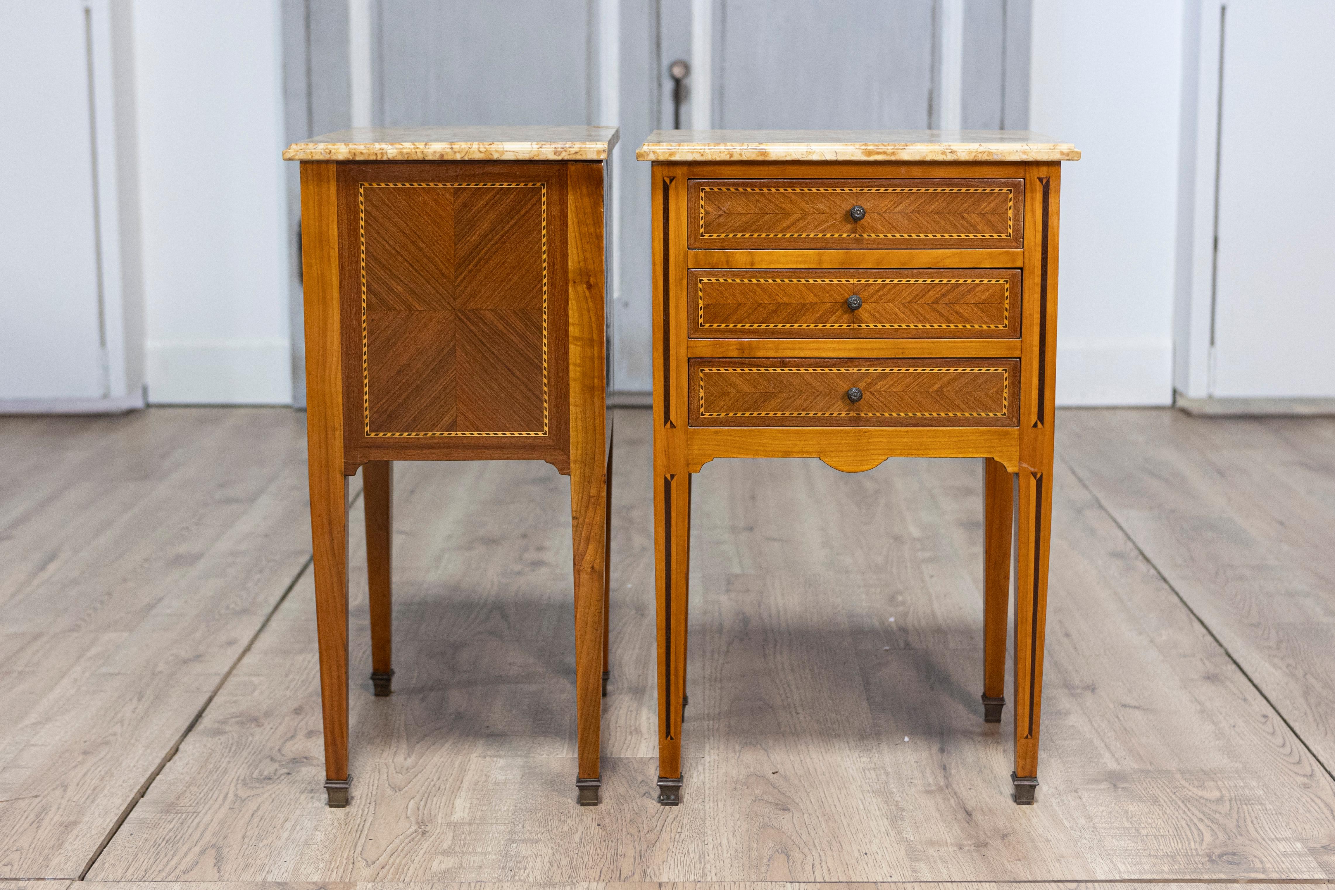 Joinery Pair of 20th Century French Bedside Tables For Sale