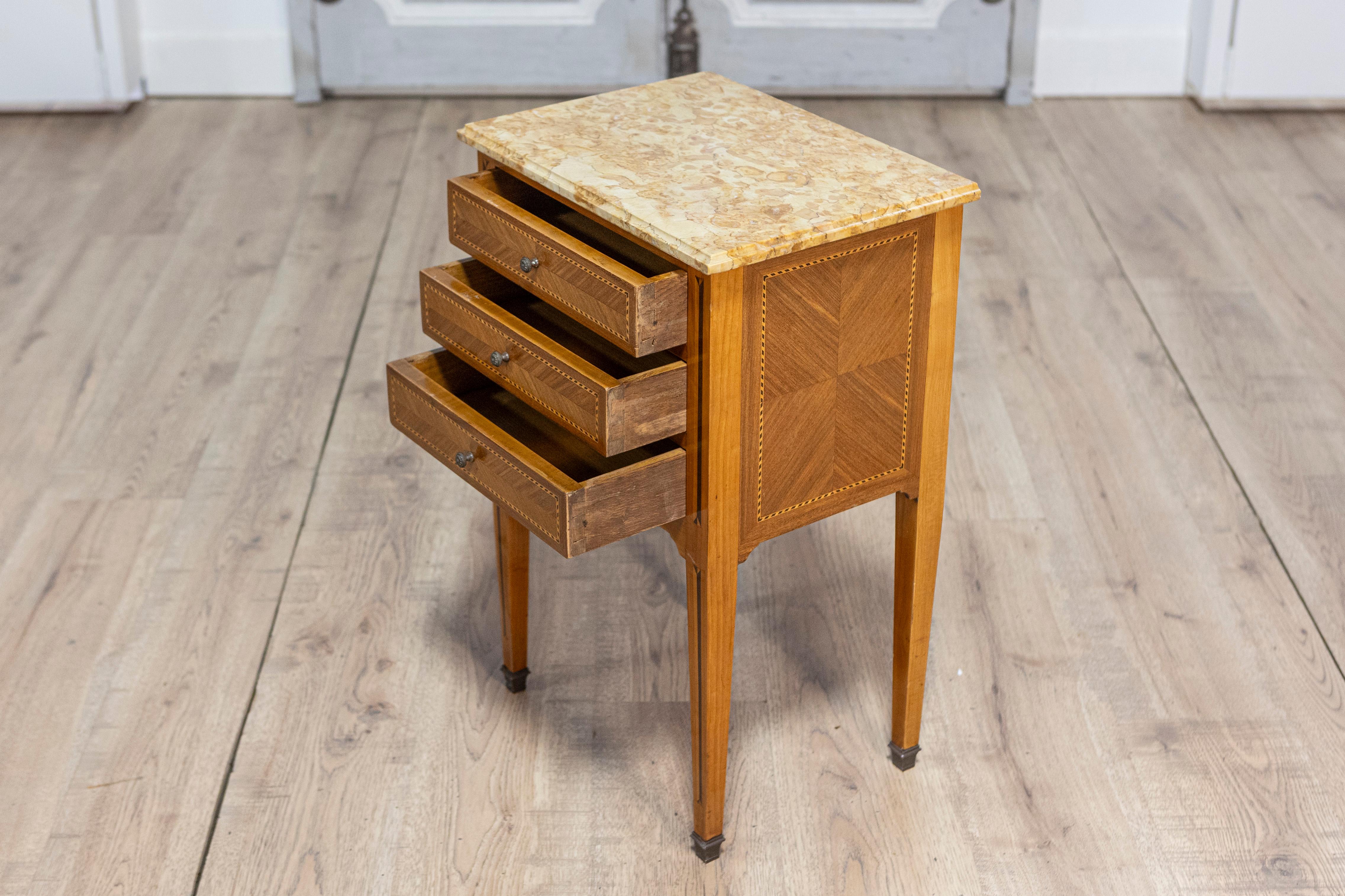 Pair of 20th Century French Bedside Tables In Good Condition For Sale In Atlanta, GA