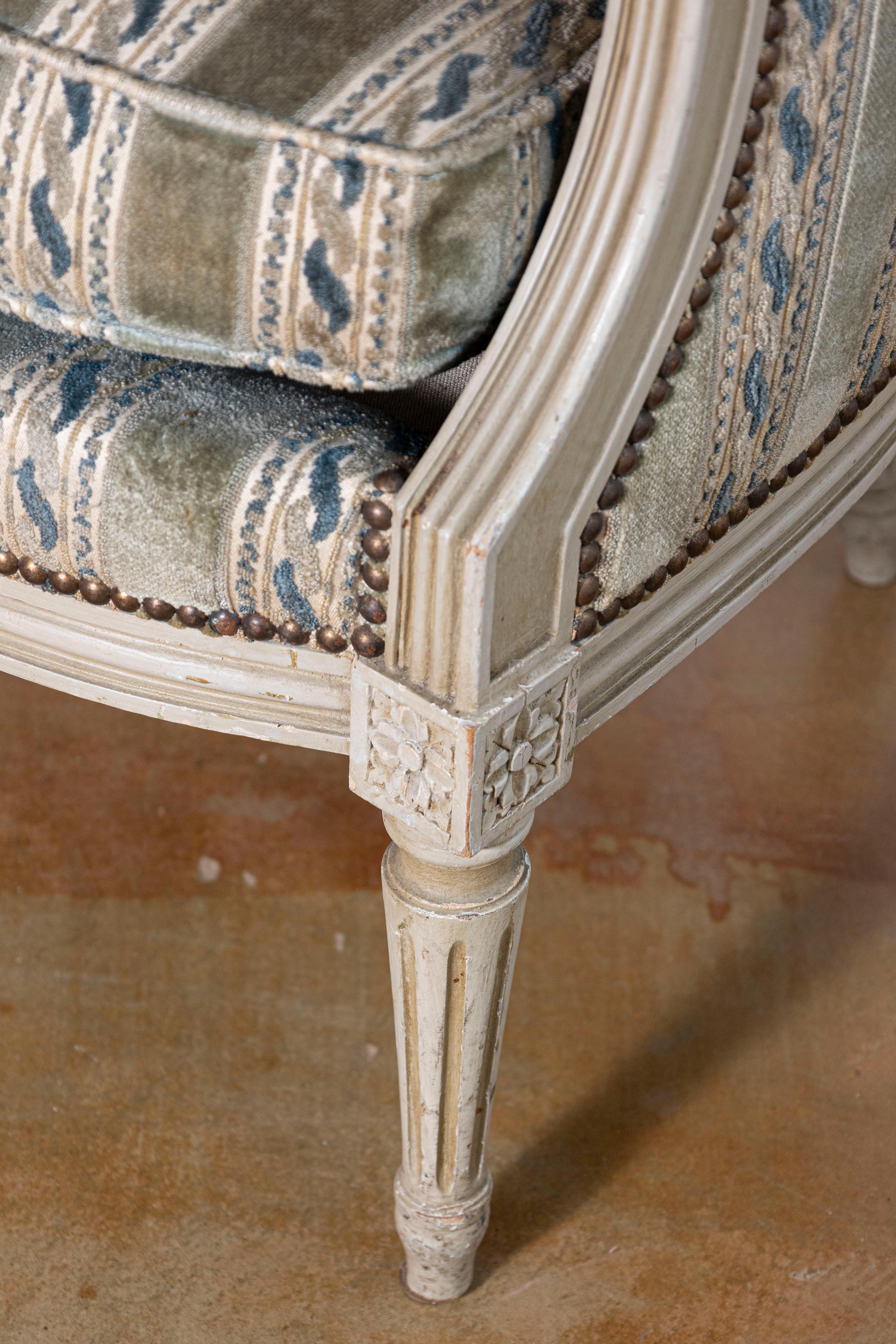 Pair of 20th Century French Bergeres For Sale 3