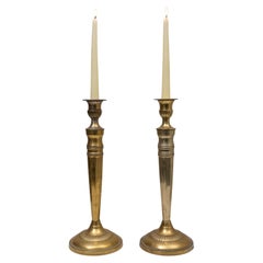 Pair Of 20th Century French Brass Candlesticks