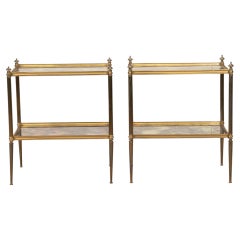 Pair of 20th Century French Brass Ends Tables
