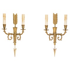 Pair of 20th Century French Bronze Sconces
