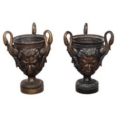 Pair of 20th Century French Bronze Urns