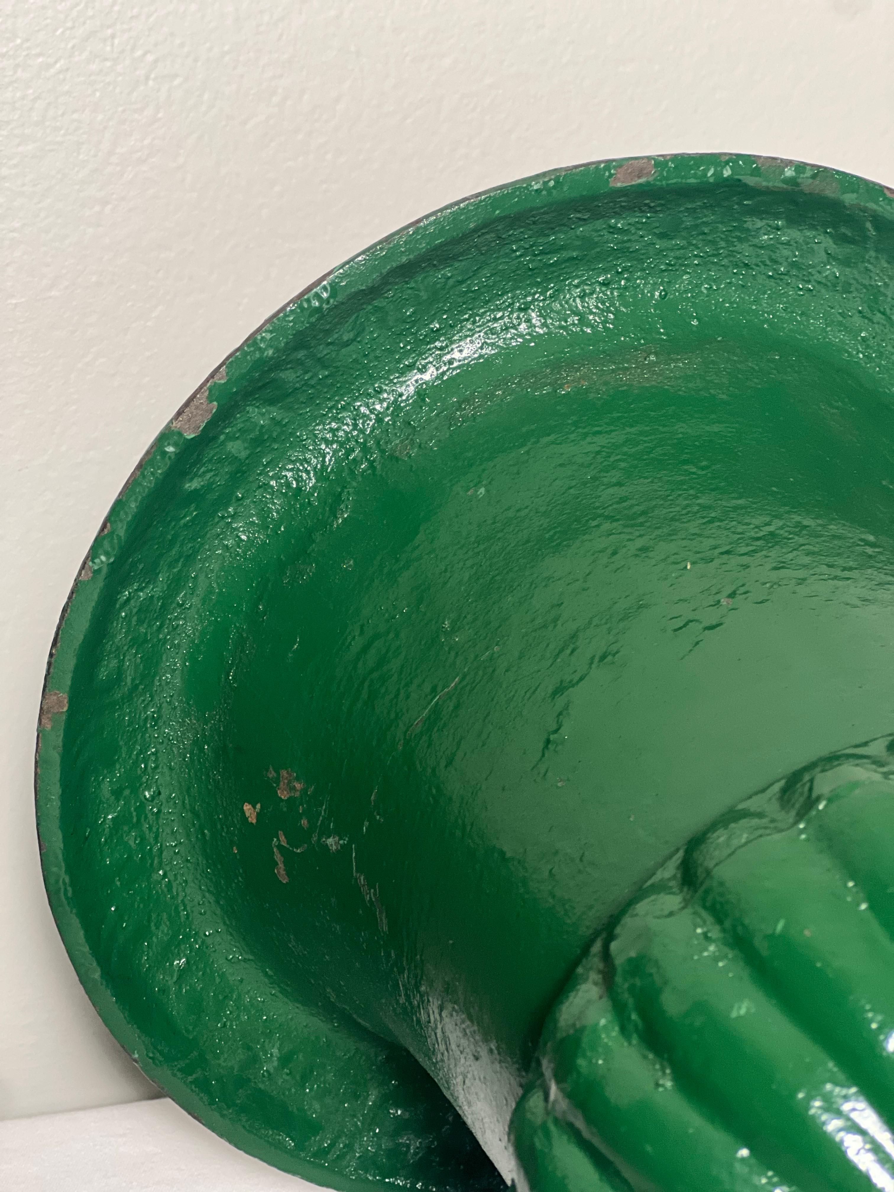 Pair of 20th Century French Green Cast iron Urns For Sale 9