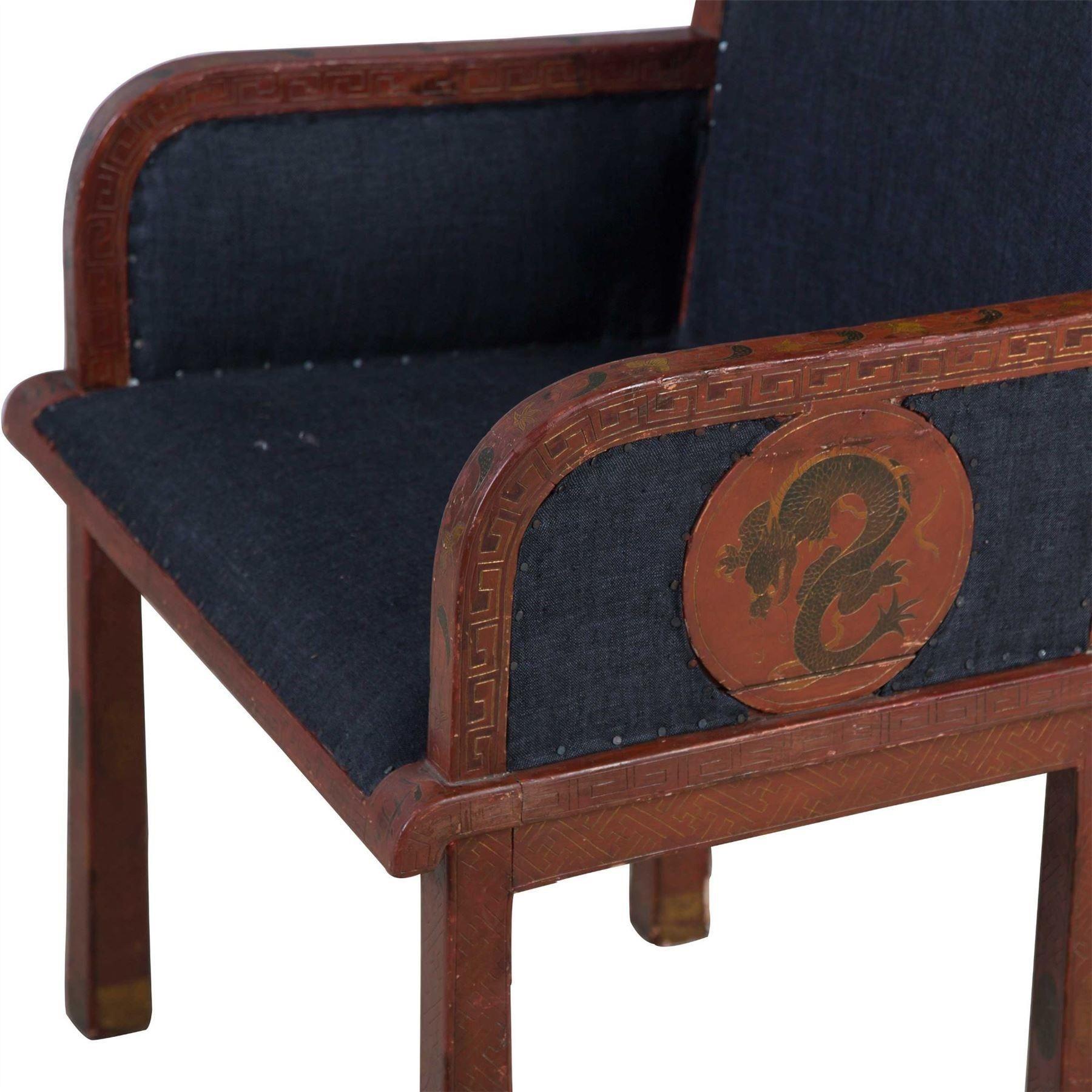 Français Paire de chaises Chinoiserie françaises du 20ème siècle en vente
