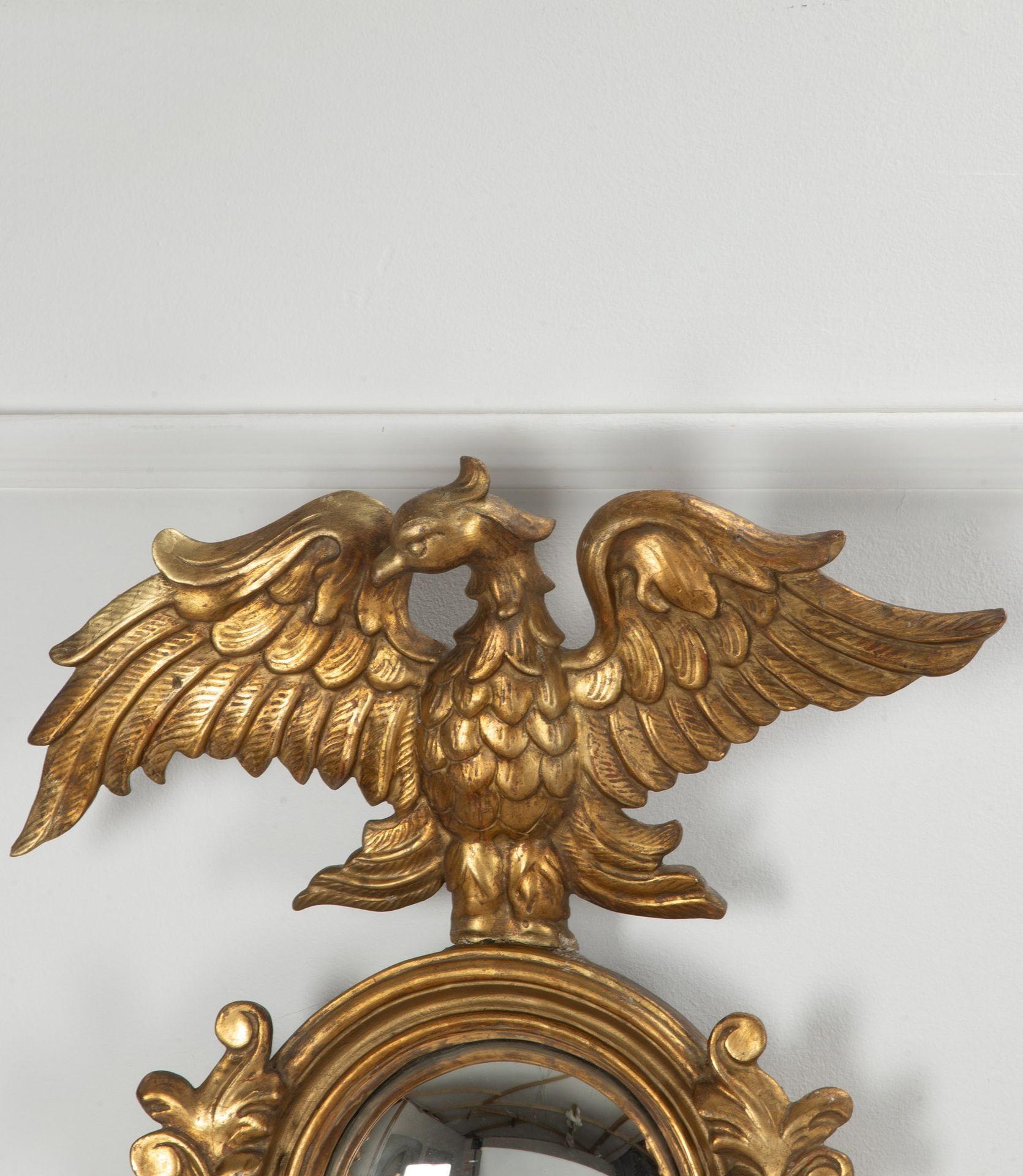 Regency Pair of 20th Century French Convex Mirrors For Sale