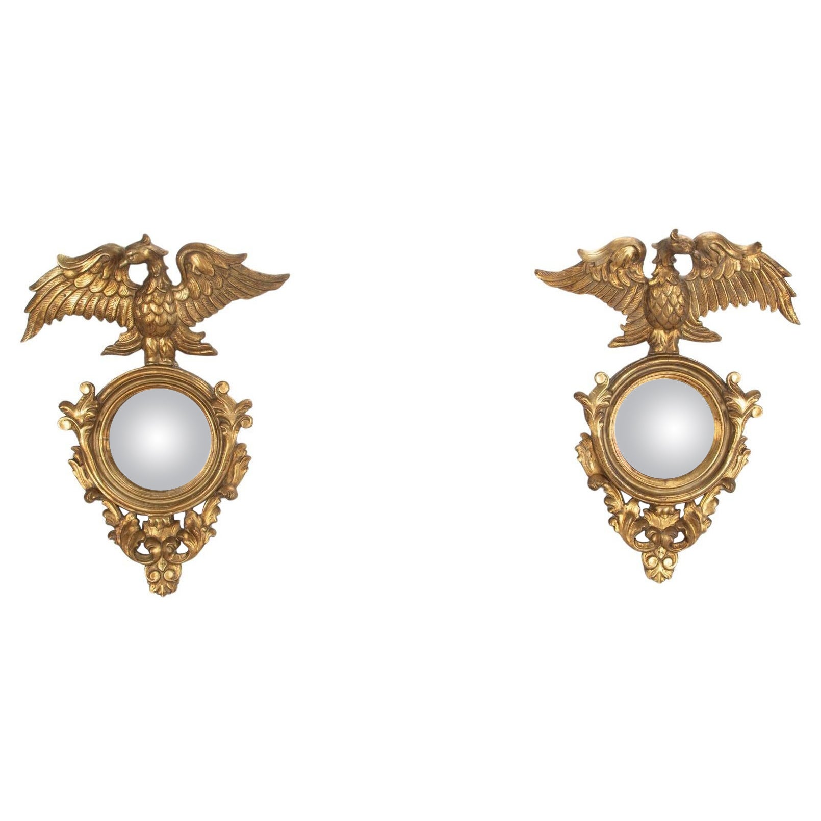 Pair of 20th Century French Convex Mirrors