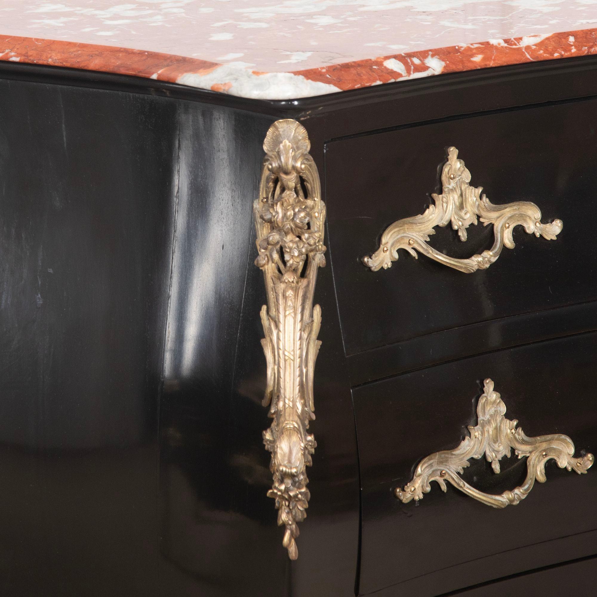 Pair of 20th Century French Ebonised Commodes For Sale 1