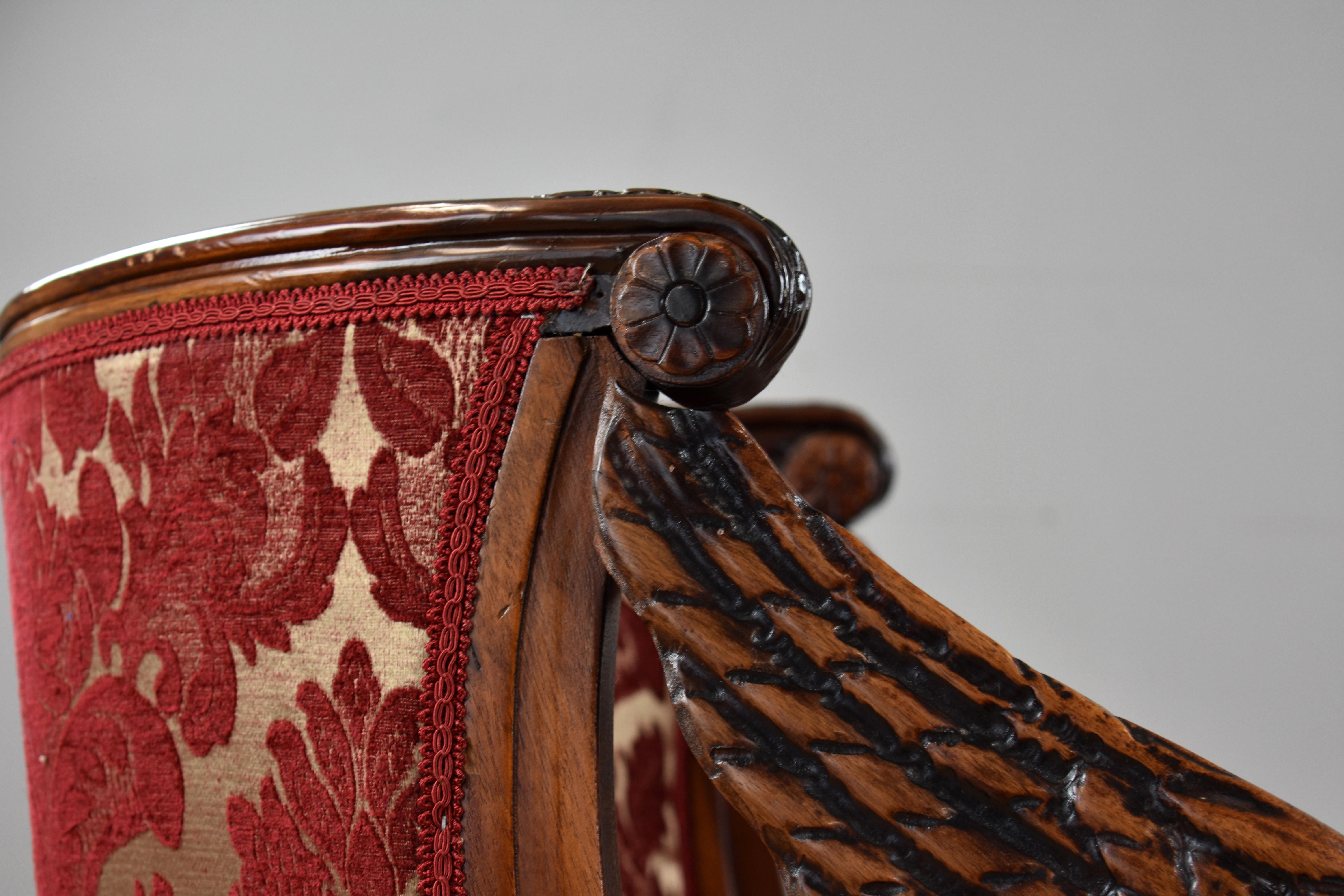 Pair of 20th Century French Empire Style Armchairs 5