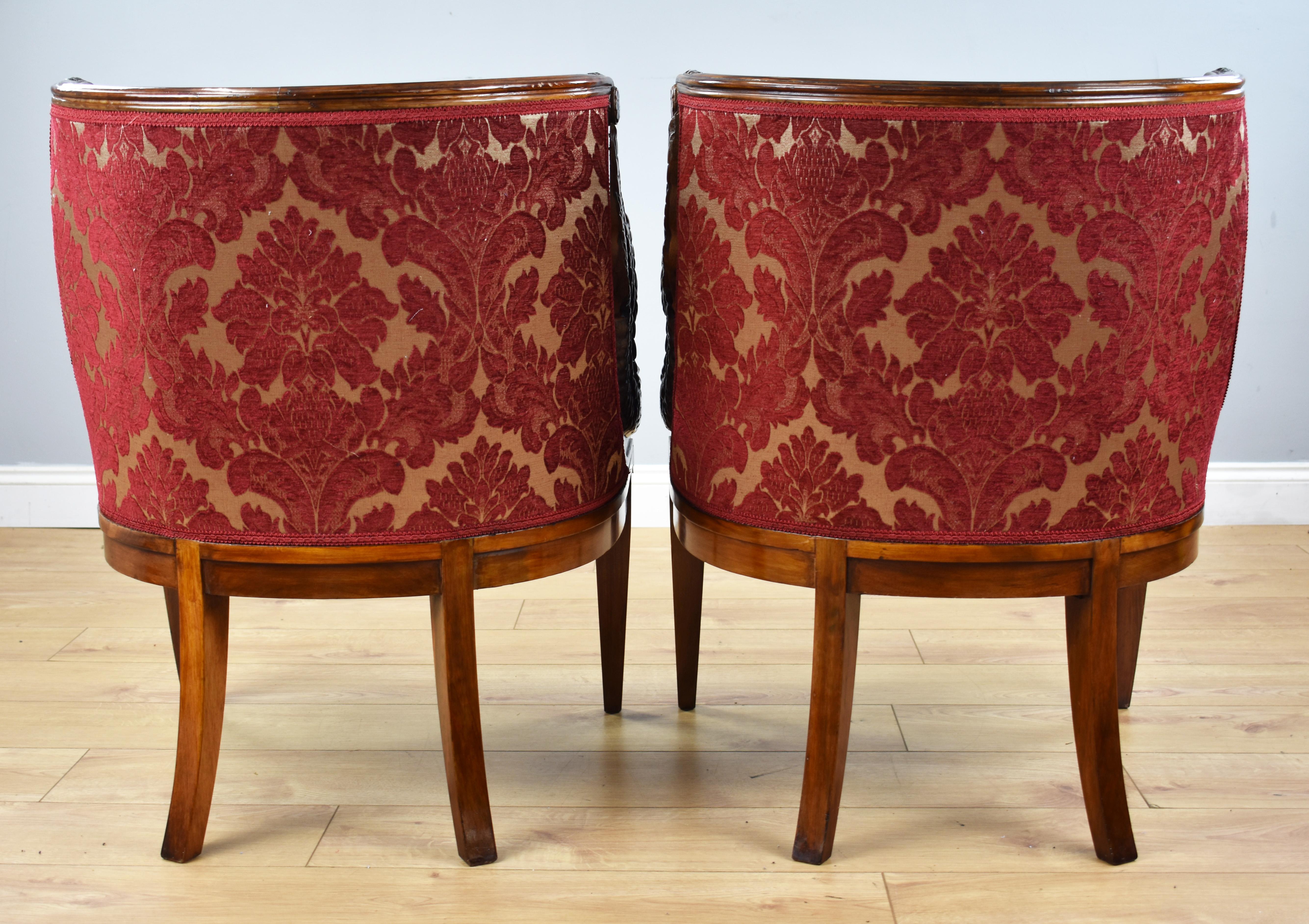 Pair of 20th Century French Empire Style Armchairs In Good Condition In Chelmsford, Essex