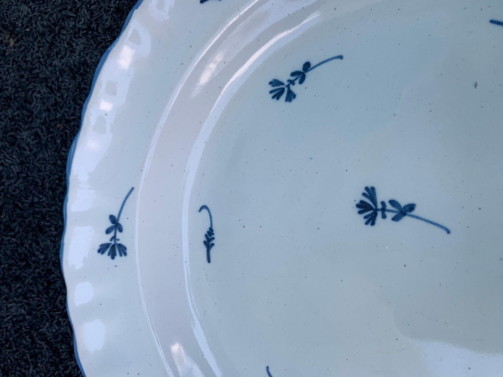 Pair of 20th Century French Faience Porcelain Plates For Sale 2